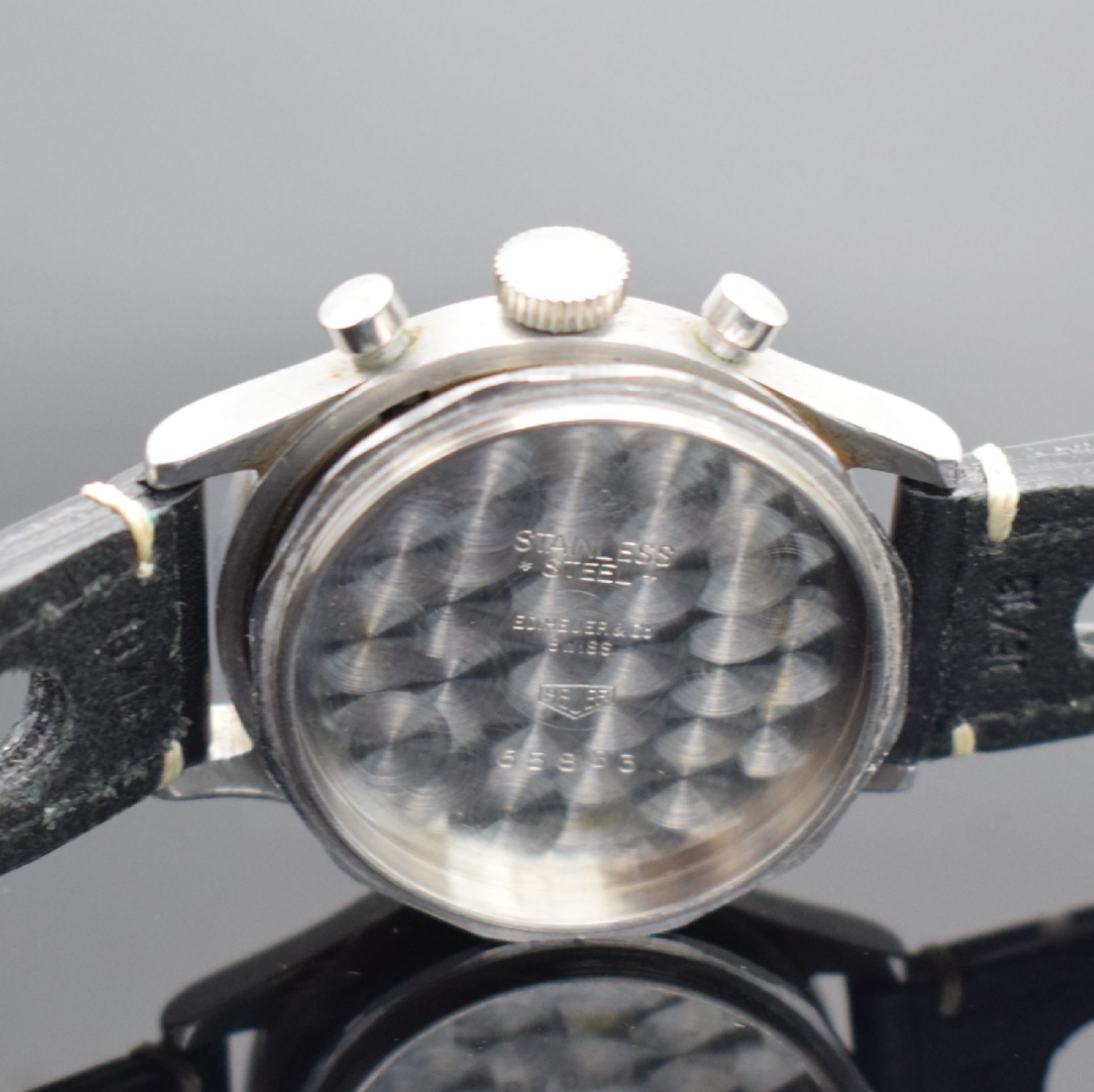 HEUER seltener Schaltradchronograph mit Kaliber Valjoux 23 - Bild 6 aus 6