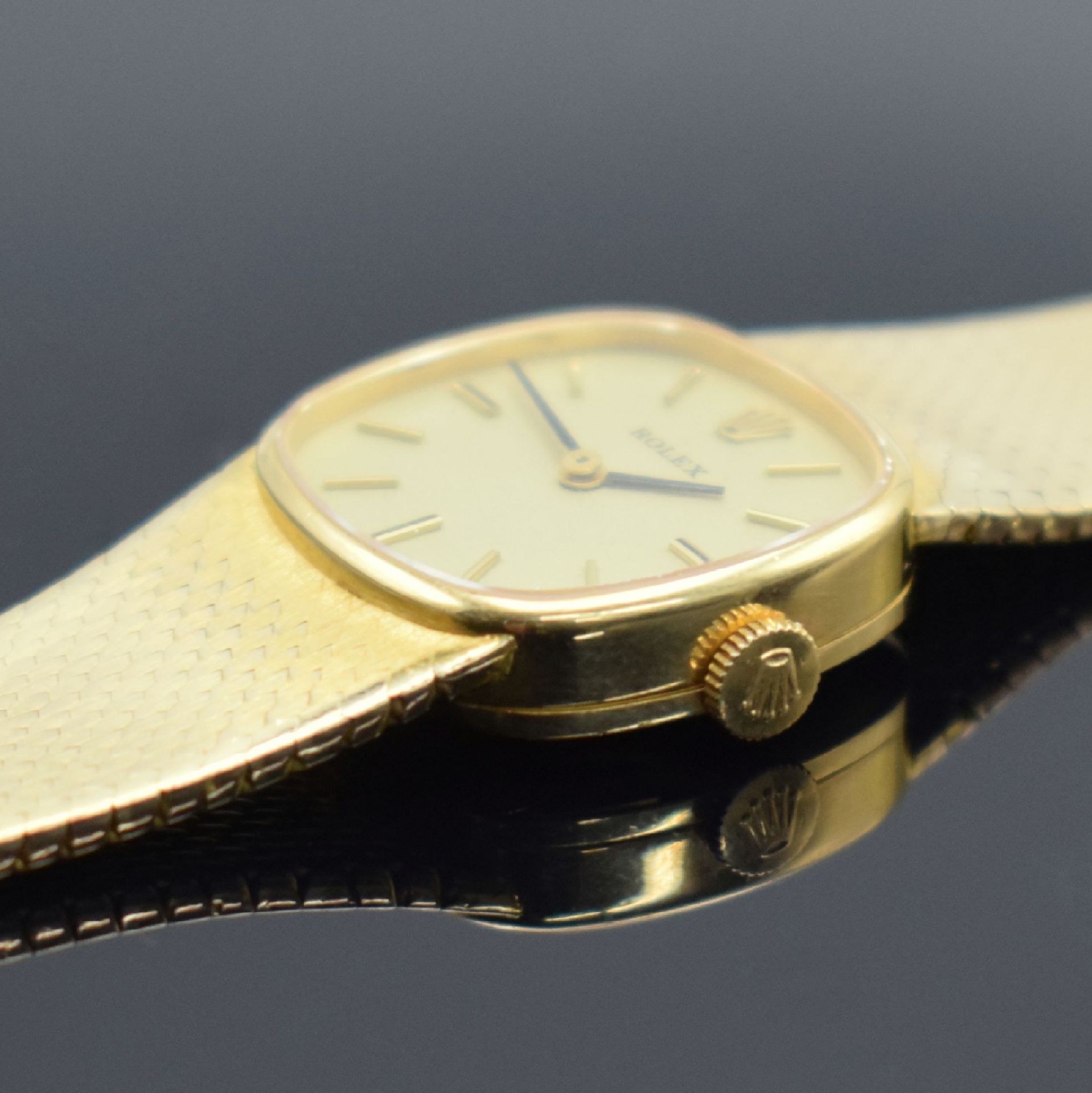 ROLEX Damenarmbanduhr in GG 750/000,  Handaufzug, Schweiz - Bild 4 aus 7