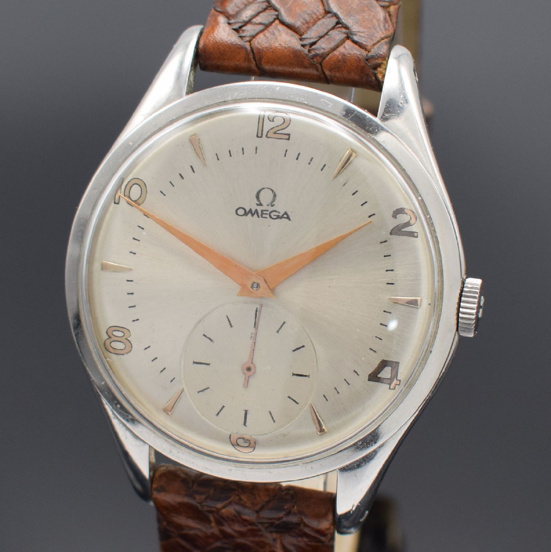 OMEGA große Herrenarmbanduhr 38 mm in Stahl, Schweiz um - Image 2 of 6