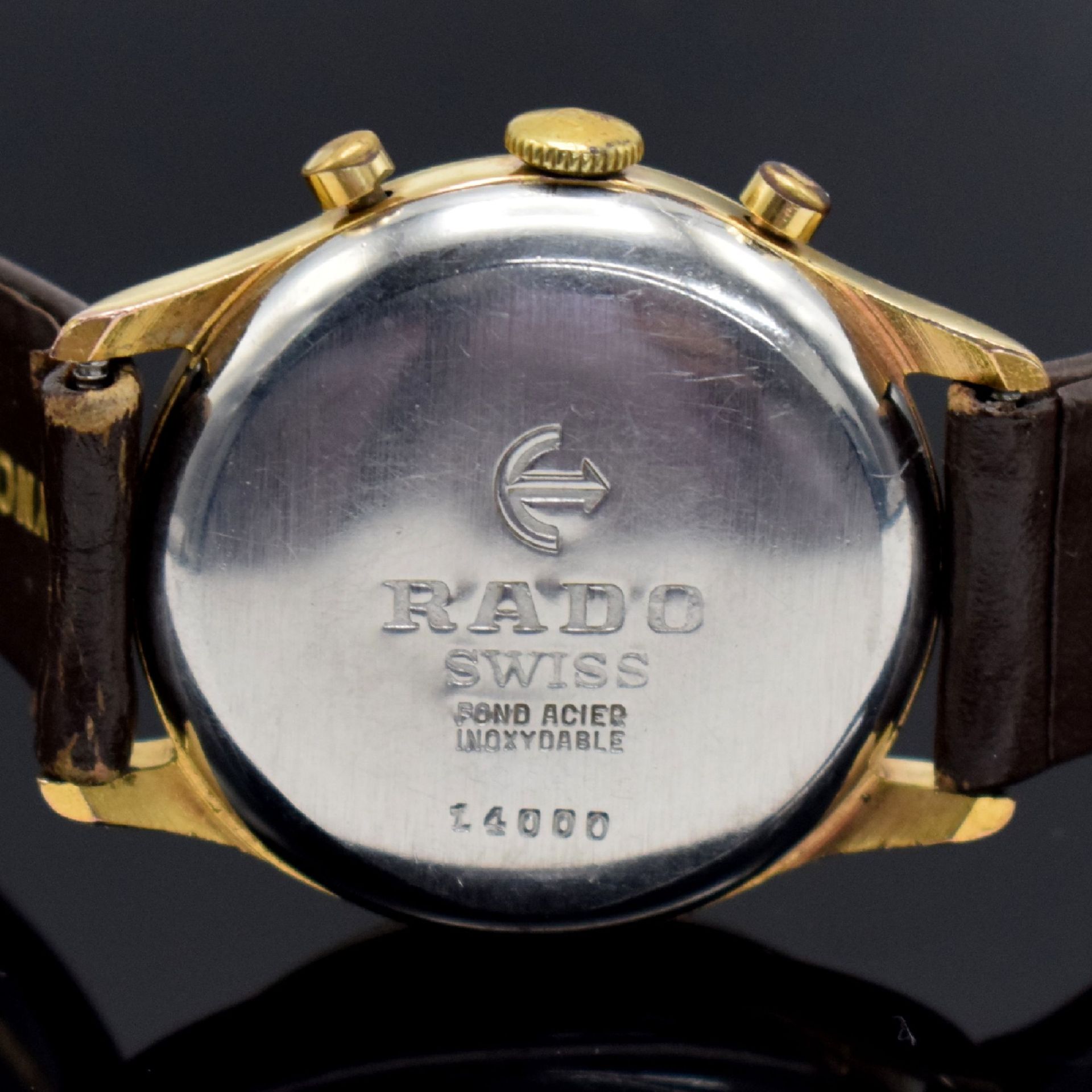 RADO Herrenarmbanduhr mit Chronograph, Schweiz um 1960, - Image 6 of 9