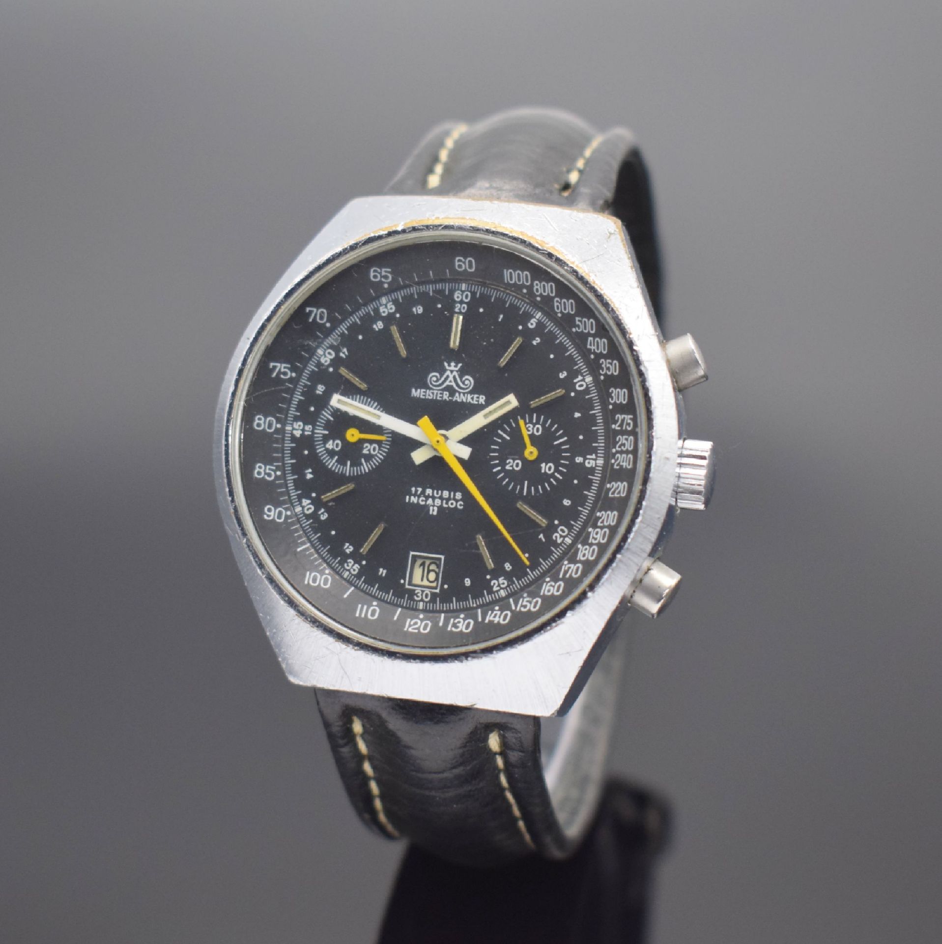 MEISTER-ANKER Herrenchronograph mit Kaliber Valjoux 7734,