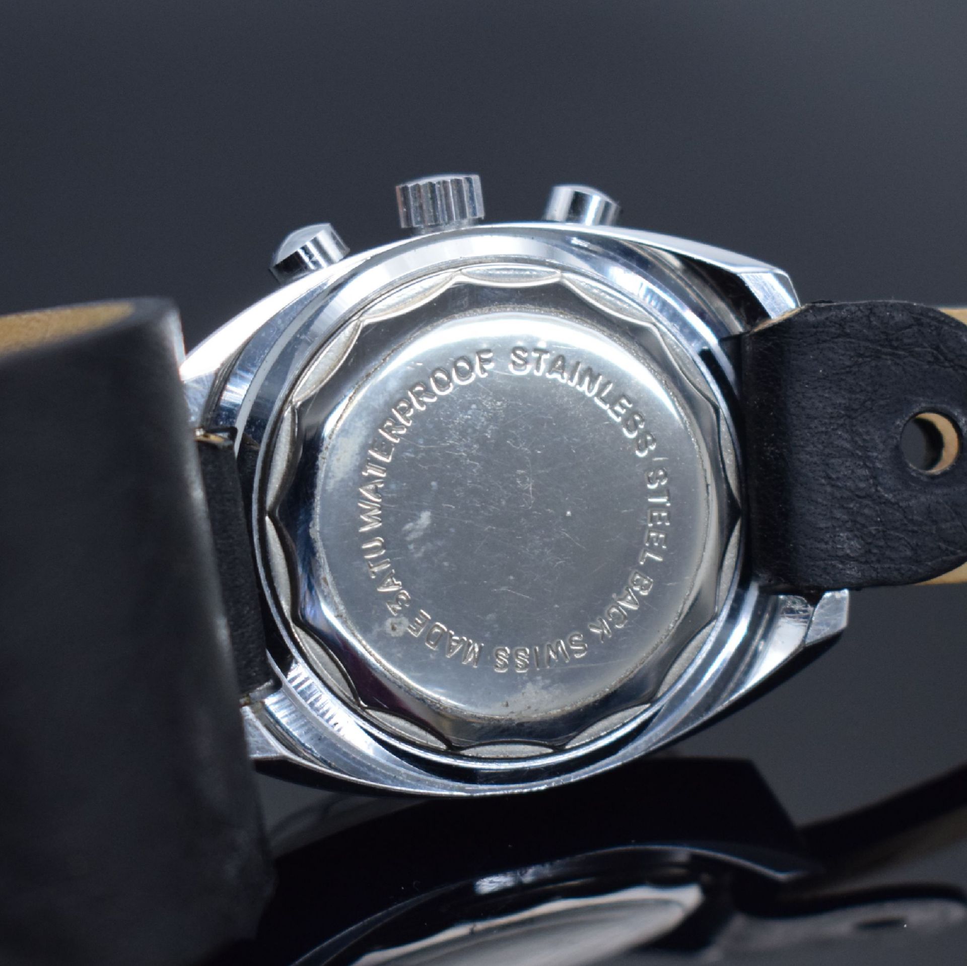 LANCO Armbandchronograph,  Schweiz um 1970, Handaufzug, - Bild 4 aus 4