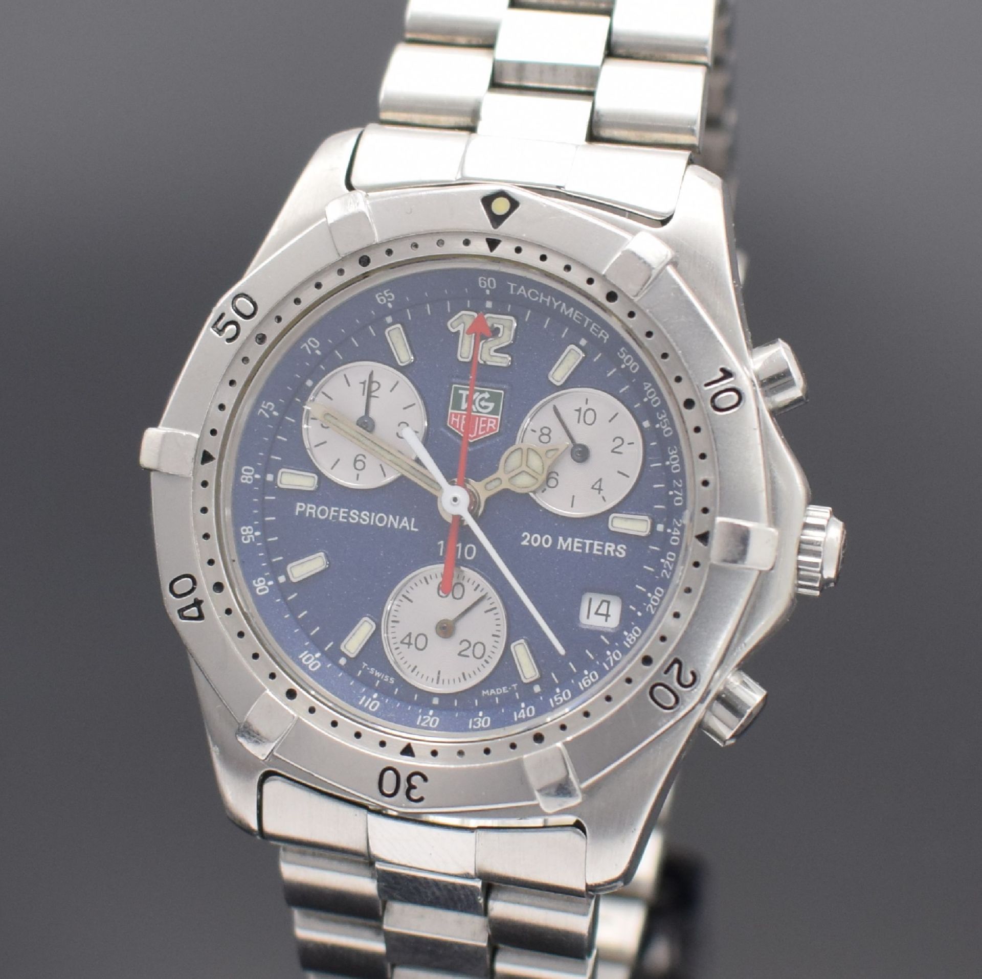 TAG HEUER Professional Armbandchronograph in Stahl - Image 2 of 5