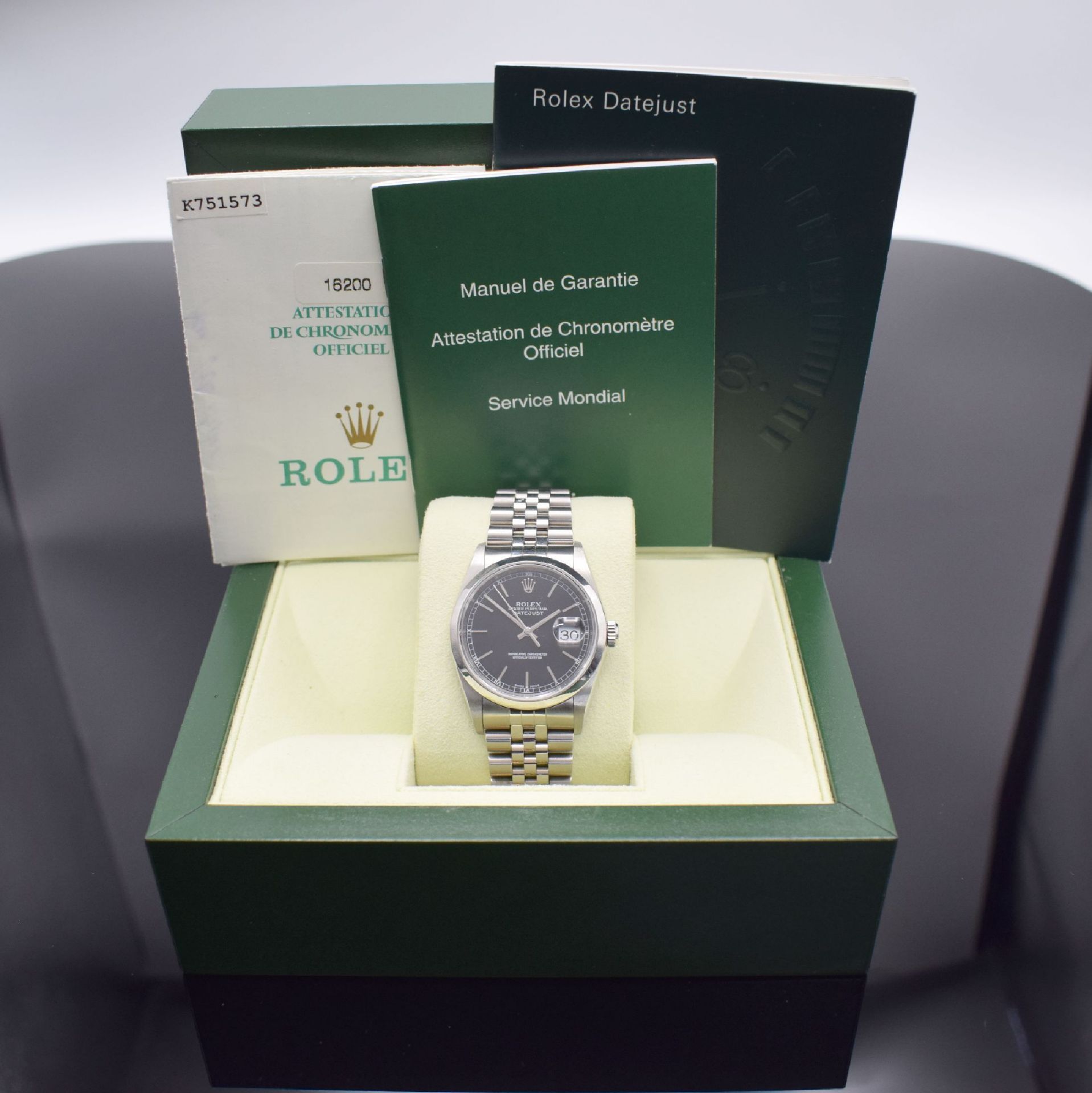 ROLEX Armbanduhr Oyster Perpetual Datejust Referenz 16200, - Image 6 of 6