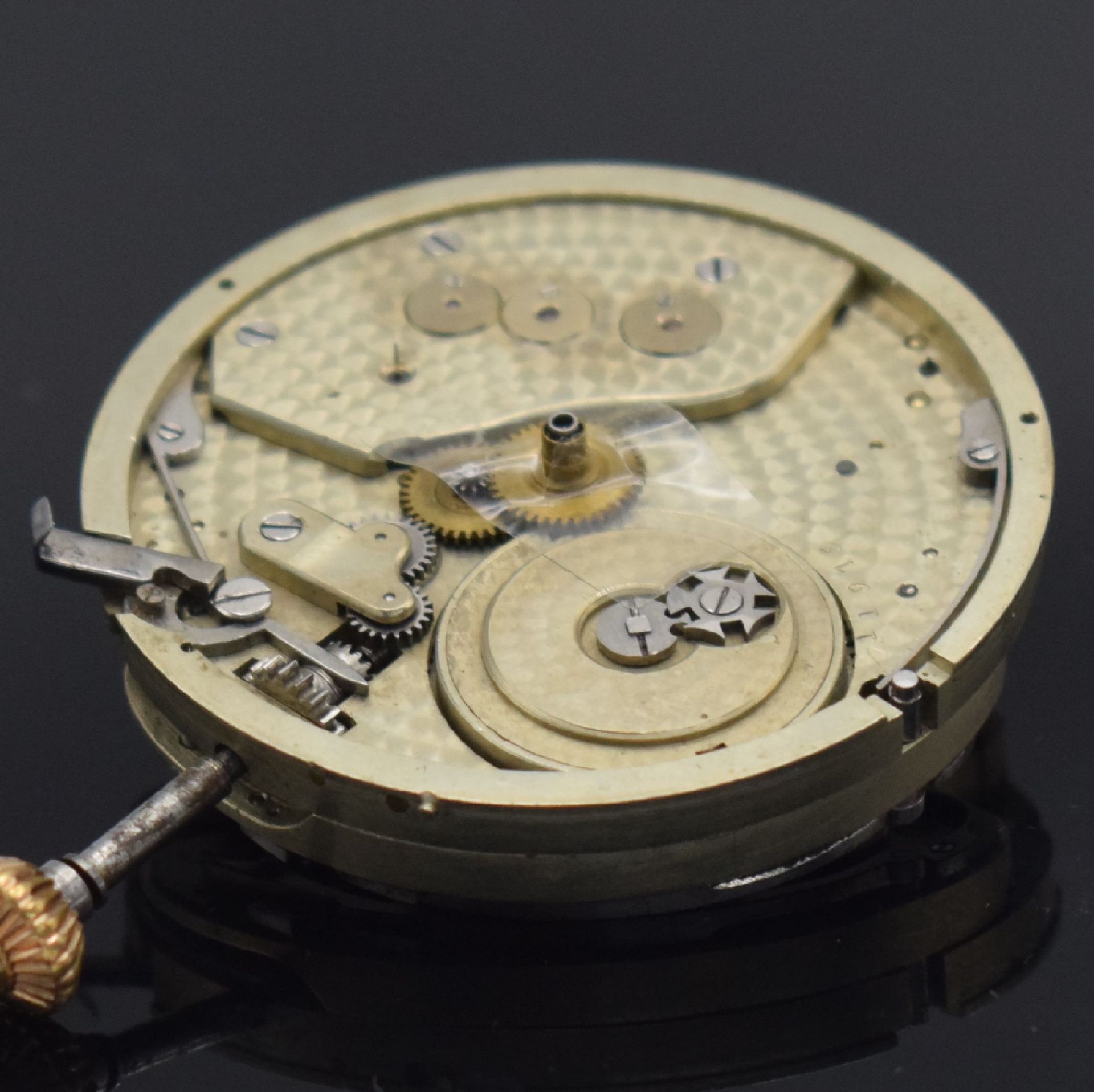 HUGUENIN Leopold Locle Chronograph seltenes Taschenuhrwerk - Image 7 of 8