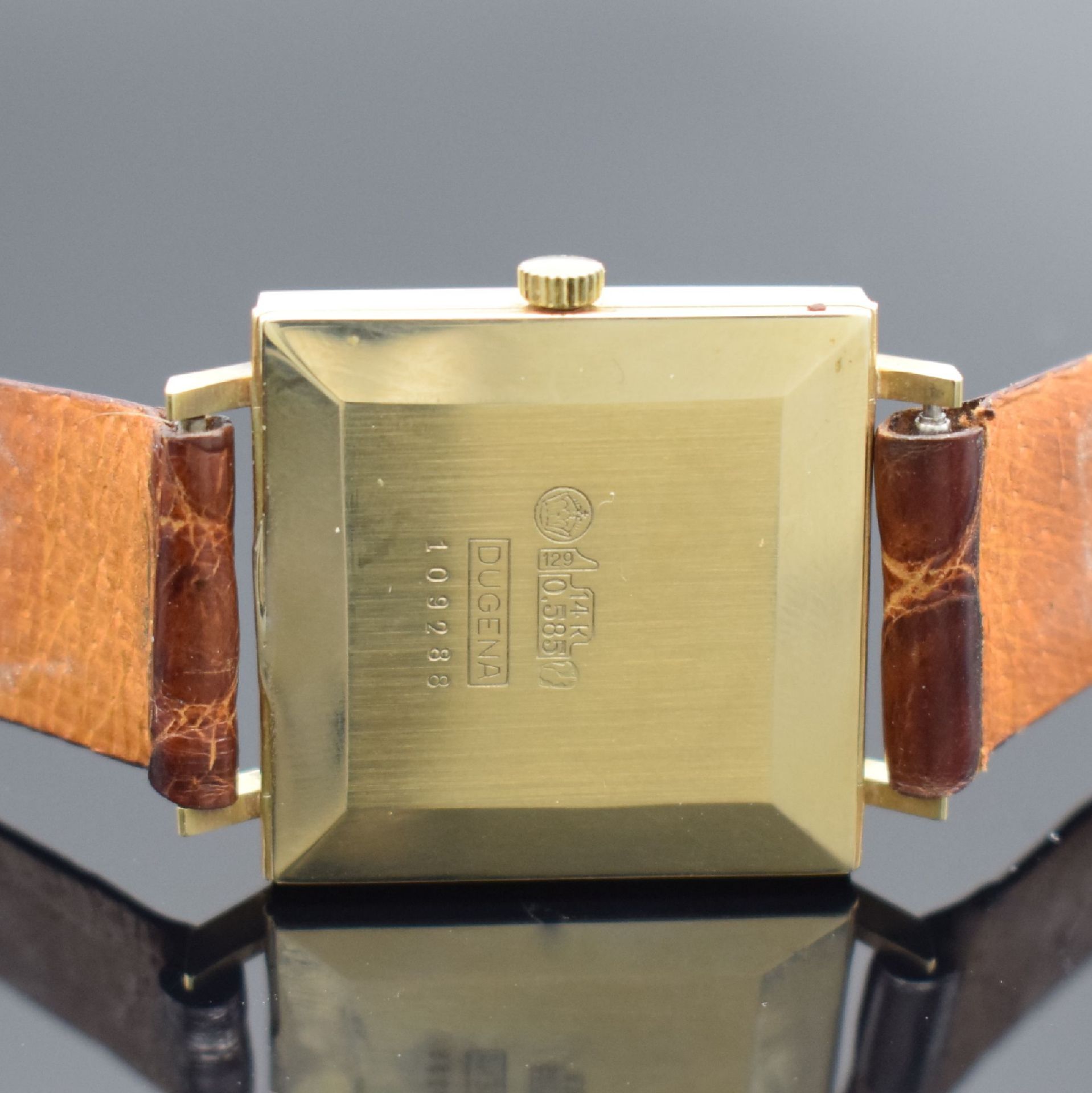 DUGENA Precision Armbanduhr in GG 585/000, Schweiz um - Image 4 of 5
