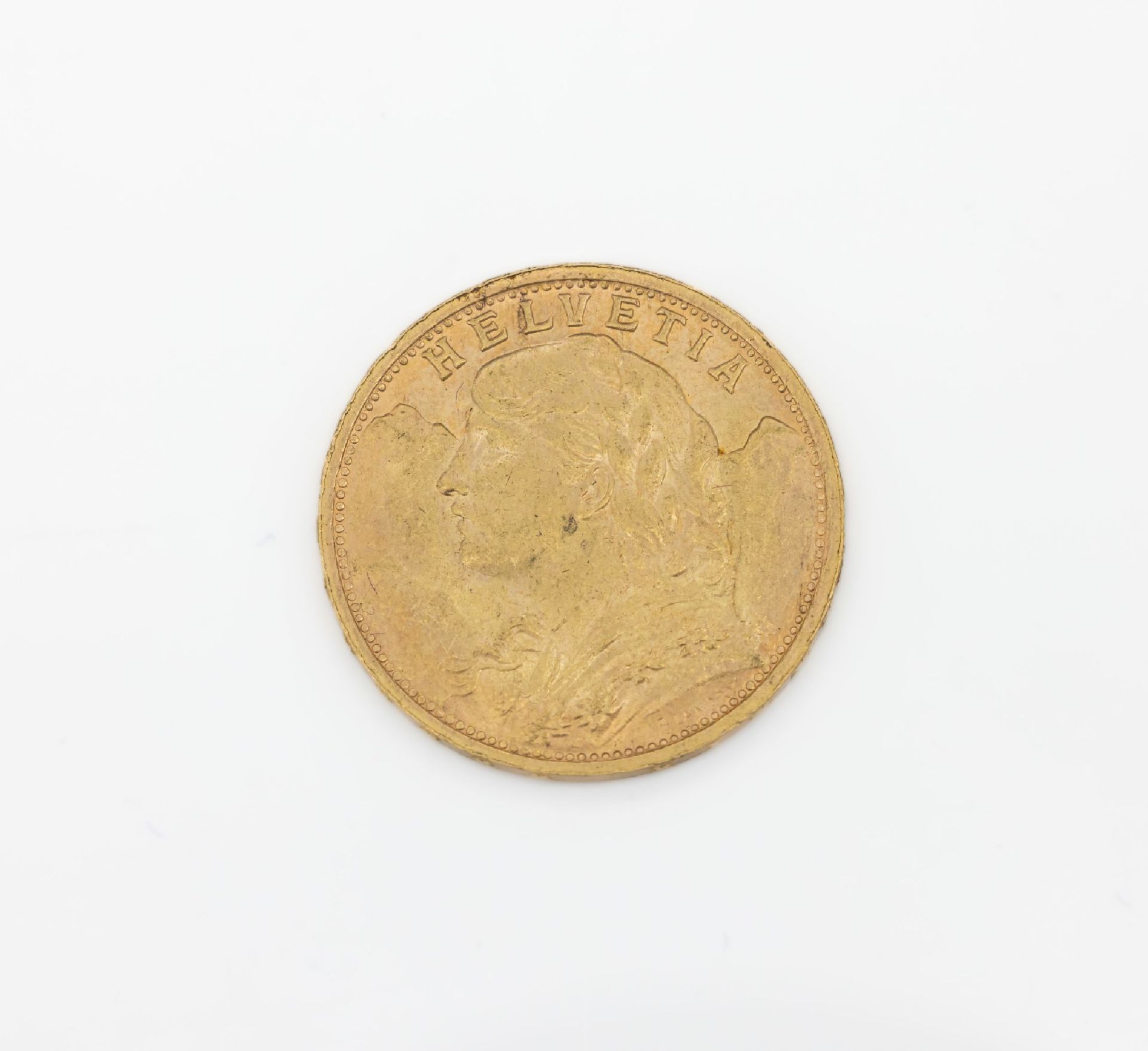Goldmünze 20 Franken, Schweiz 1947, sogn. Vreneli,