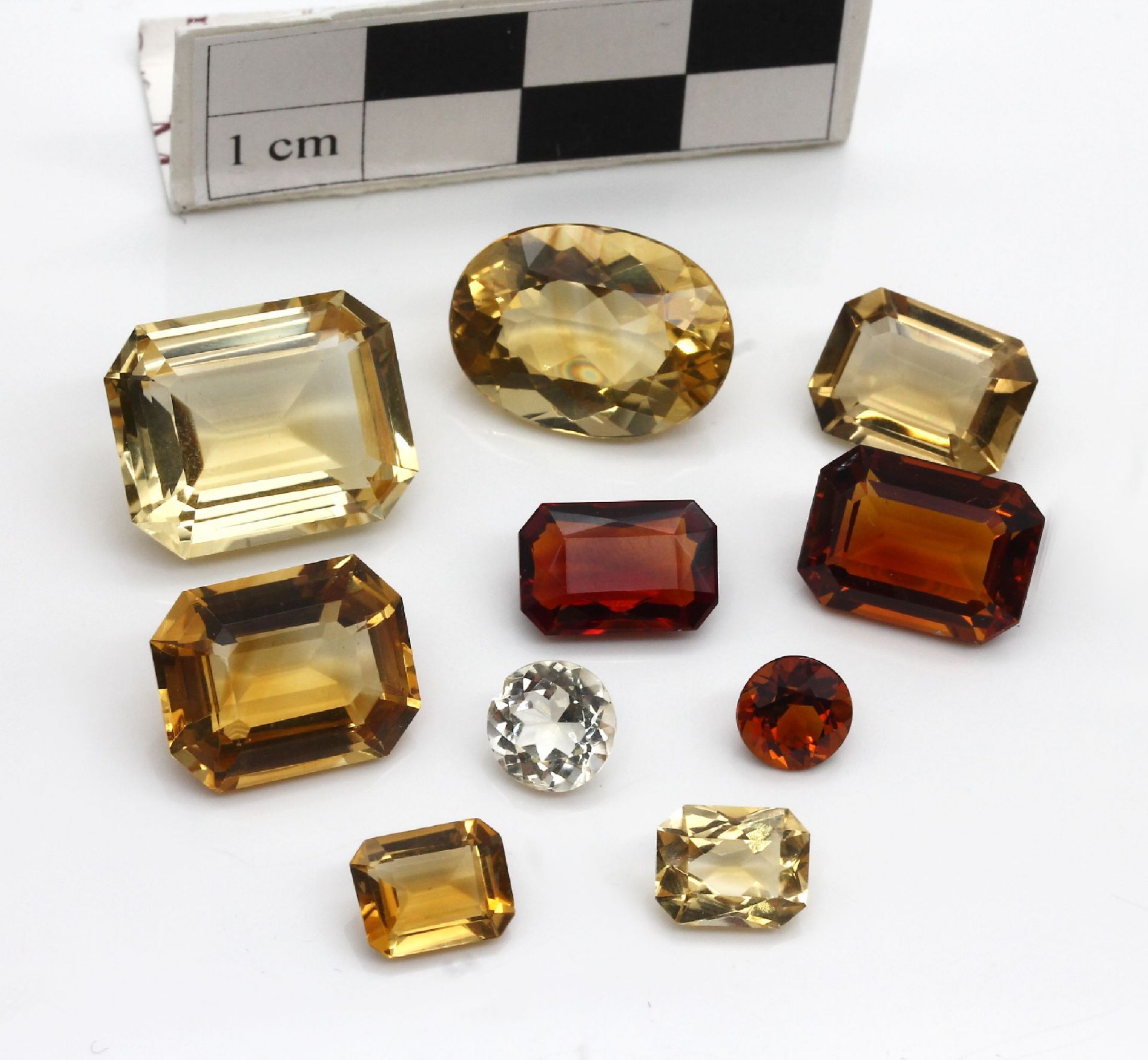 Lot lose Citrine, ca. 733 ct,   versch. Schliffformen in - Bild 3 aus 3