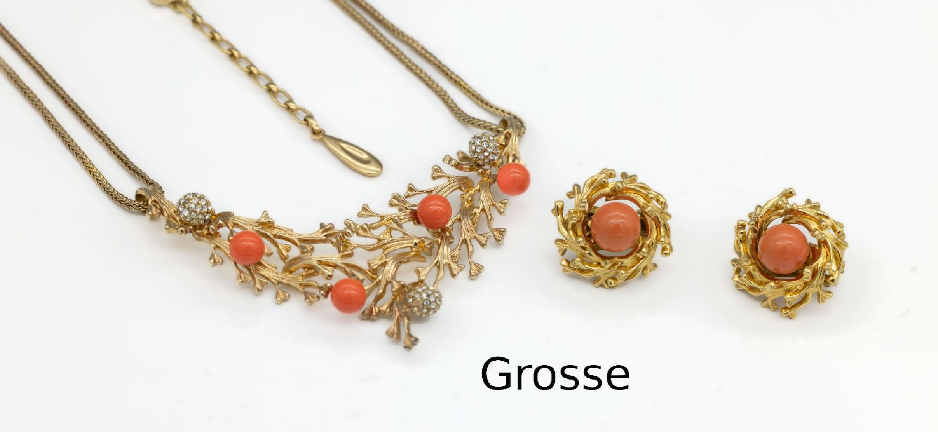 GROSSE Schmuckset, Metall verg.,   best. aus:Collier und