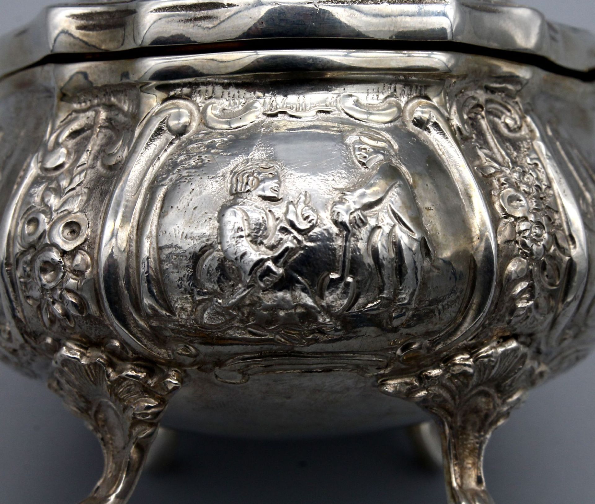 Deckeldose, 800er Silber, deutsch um 1900, wohl - Image 7 of 9