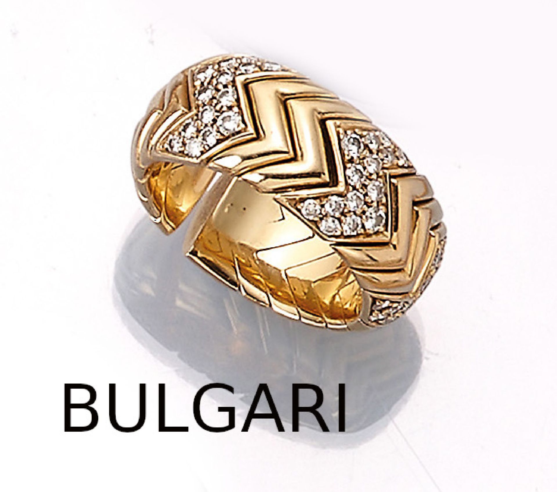 18 kt Gold BULGARI Brillant-Ring, Modell SPIGA, GG