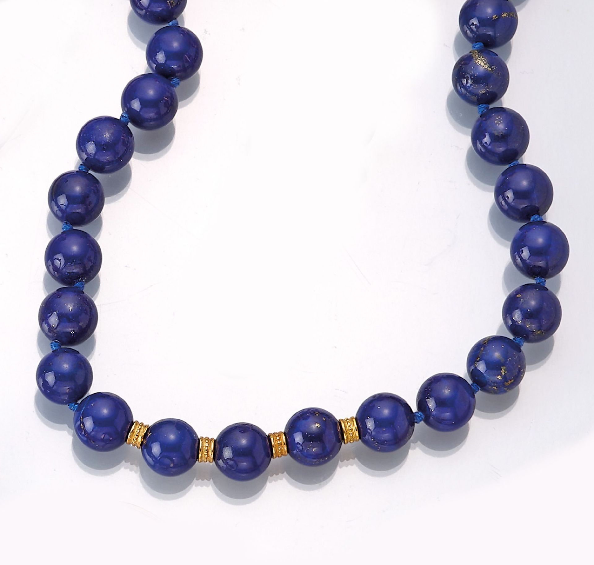 Lapislazuli-Collier, Schließe GG/WG