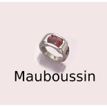 18 kt Gold MAUBOUSSIN Rubellit-Ring,   WG 750/000,