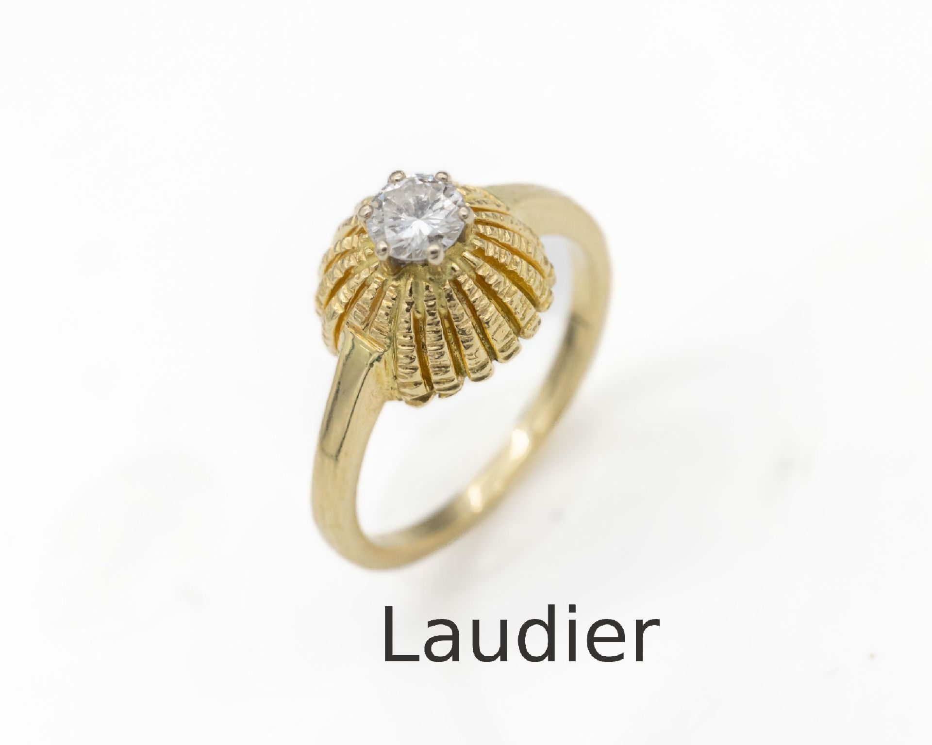 18 kt Gold LAUDIER Brillant-Ring, GG 750/ 000,