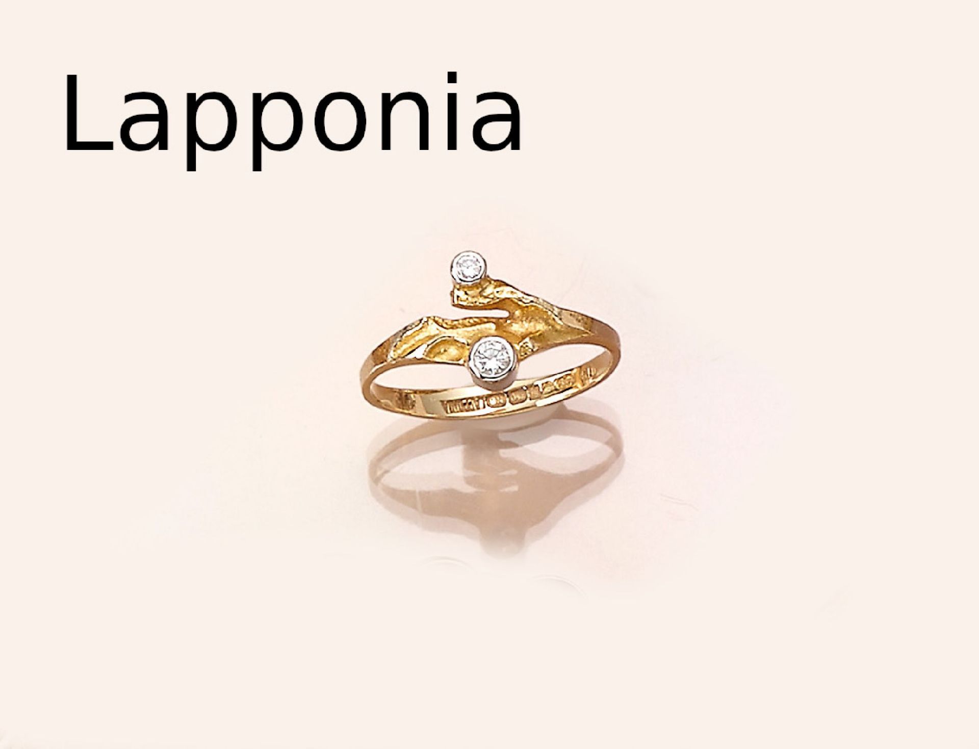 18 kt Gold LAPPONIA Brillant-Ring,   GG/WG 750/000,