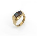 14 kt Gold Opal Ring, GG 585/000, eingelegter