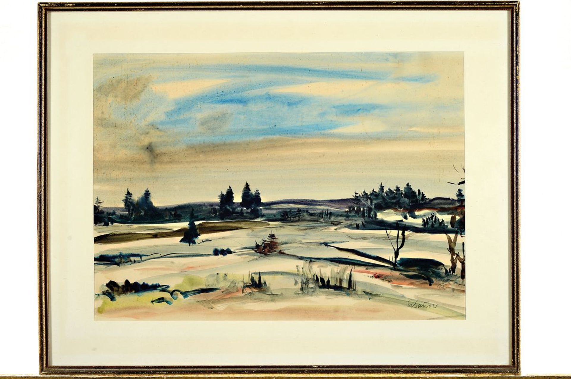 Schäurer, Künstler des 20.Jh.,  Aquarell, - Bild 3 aus 3