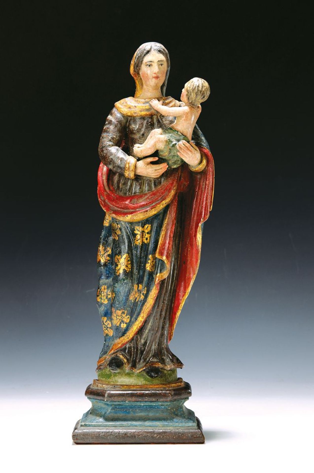 Mutter Gottes mit Kind, süddeutsch, um 1770,  Lindenholz