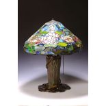 Tiffany-Stil-Lampe, wohl 80/90er Jahre, schwerer