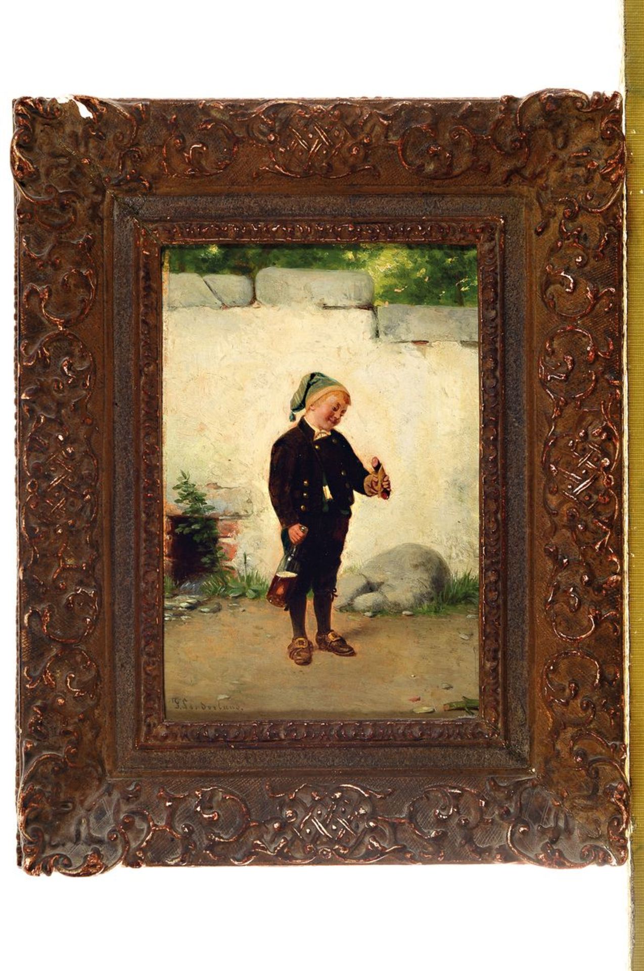 Fritz Sonderland, 1836-1896 Düsseldorf,  Junge mit halb - Bild 3 aus 3