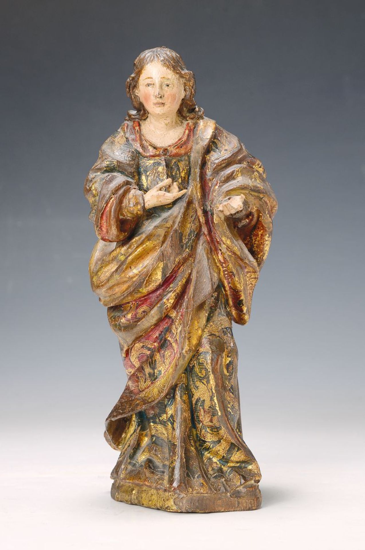 Heiligenfigur, wohl süddeutsch, 18. Jh., Lindenholz