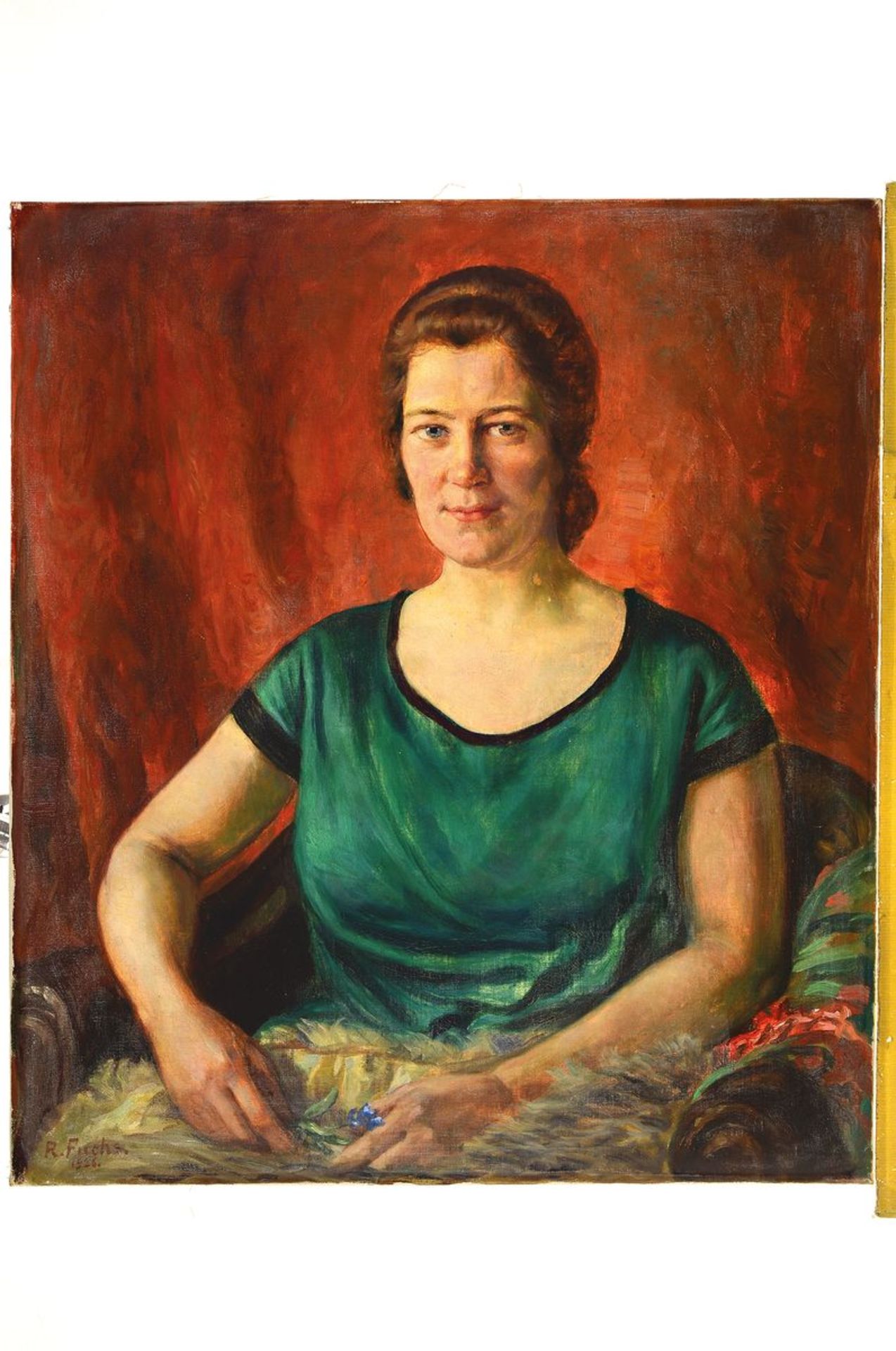 Robert Fuchs, 1896-1981, Porträt einer Frau im grünen - Image 3 of 3