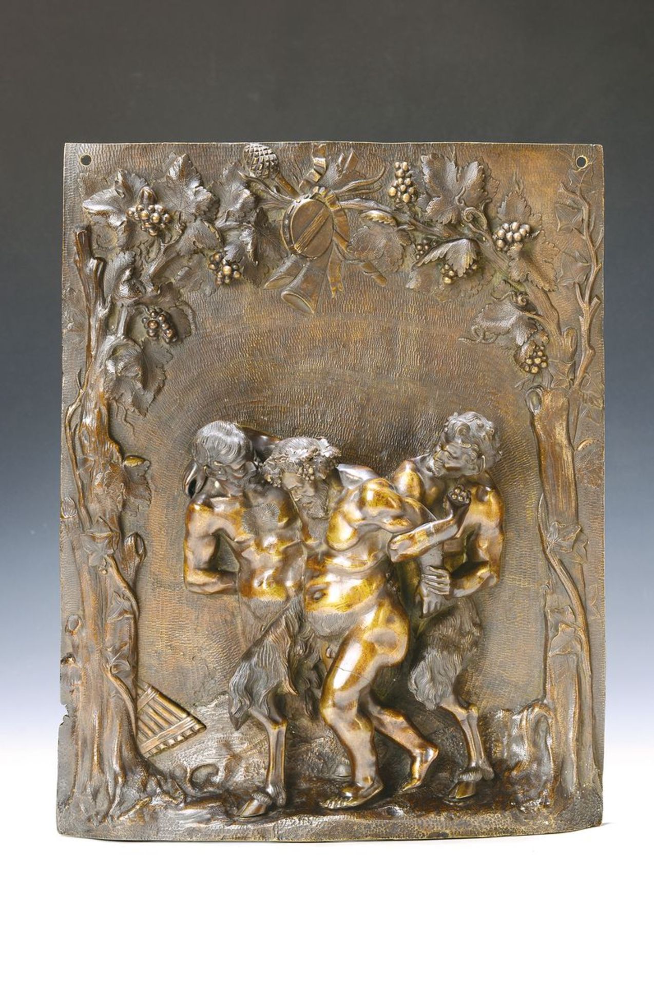 Reliefplatte nach Clodion, 1738 - 1814,  Bronze, 'der