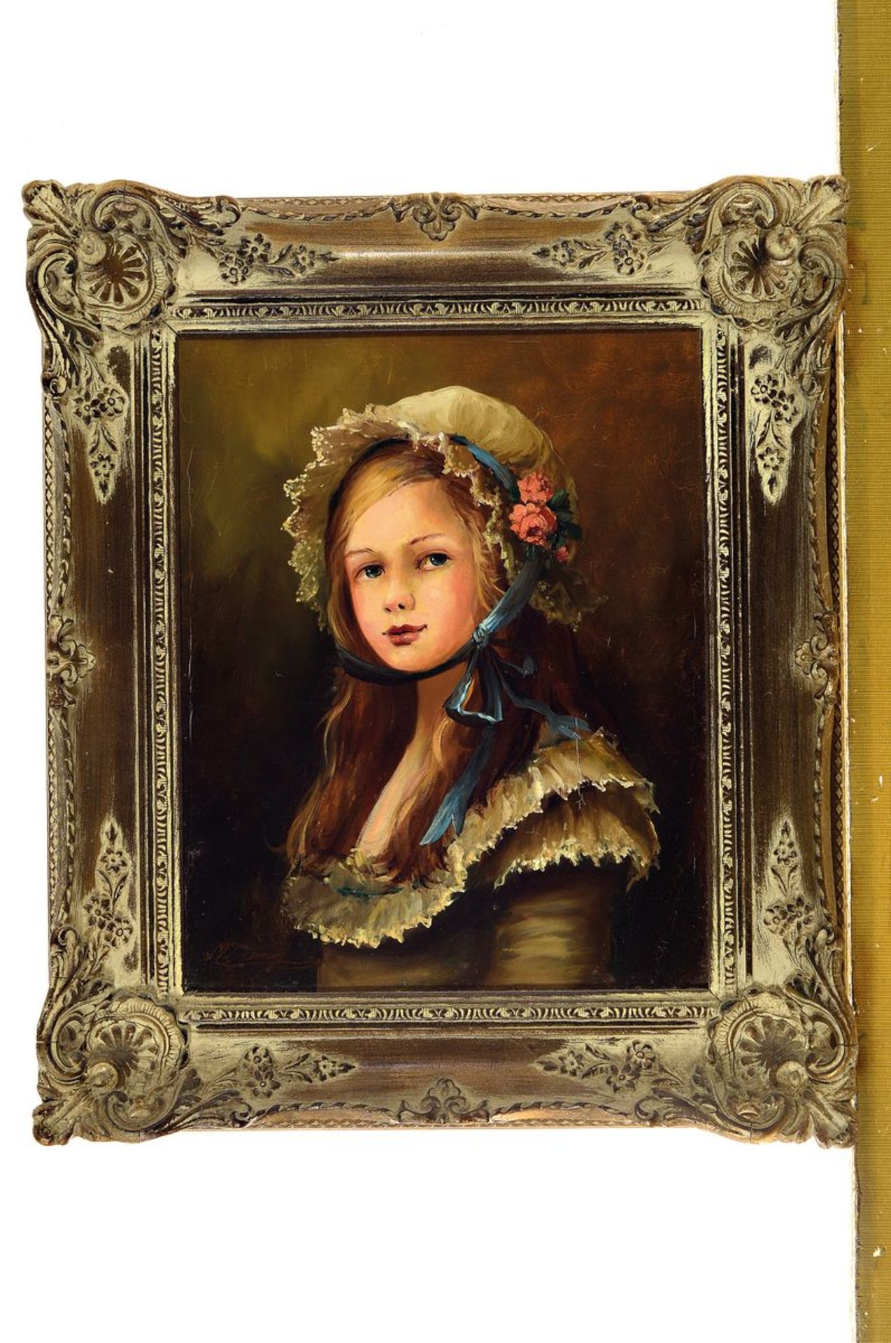 Kremes, um 1900,  Porträt eines Mädchen mit Haube, - Bild 3 aus 3