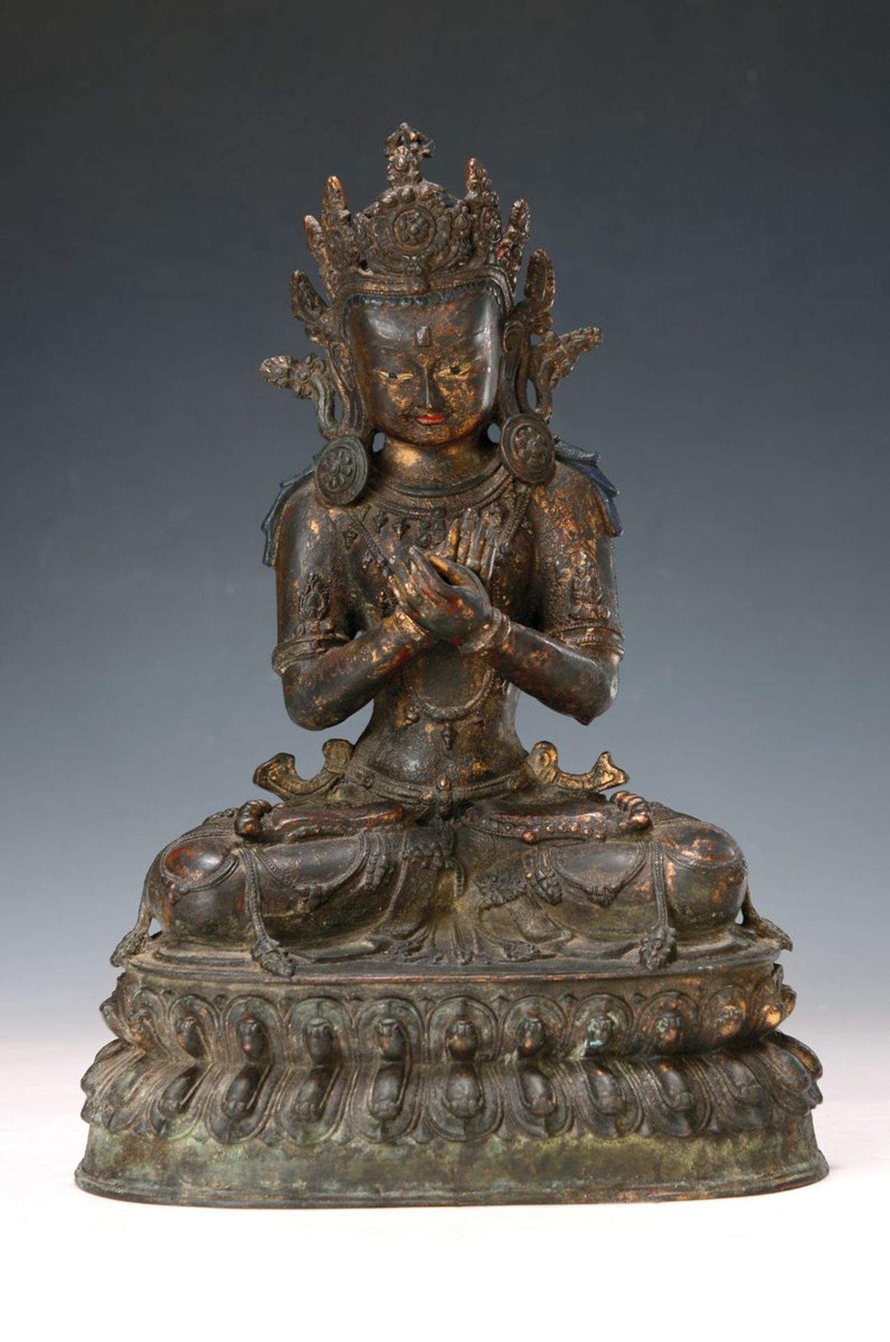 Großer Boddhisatva, sinu-tibetisch, 17./18. Jahrhundert,