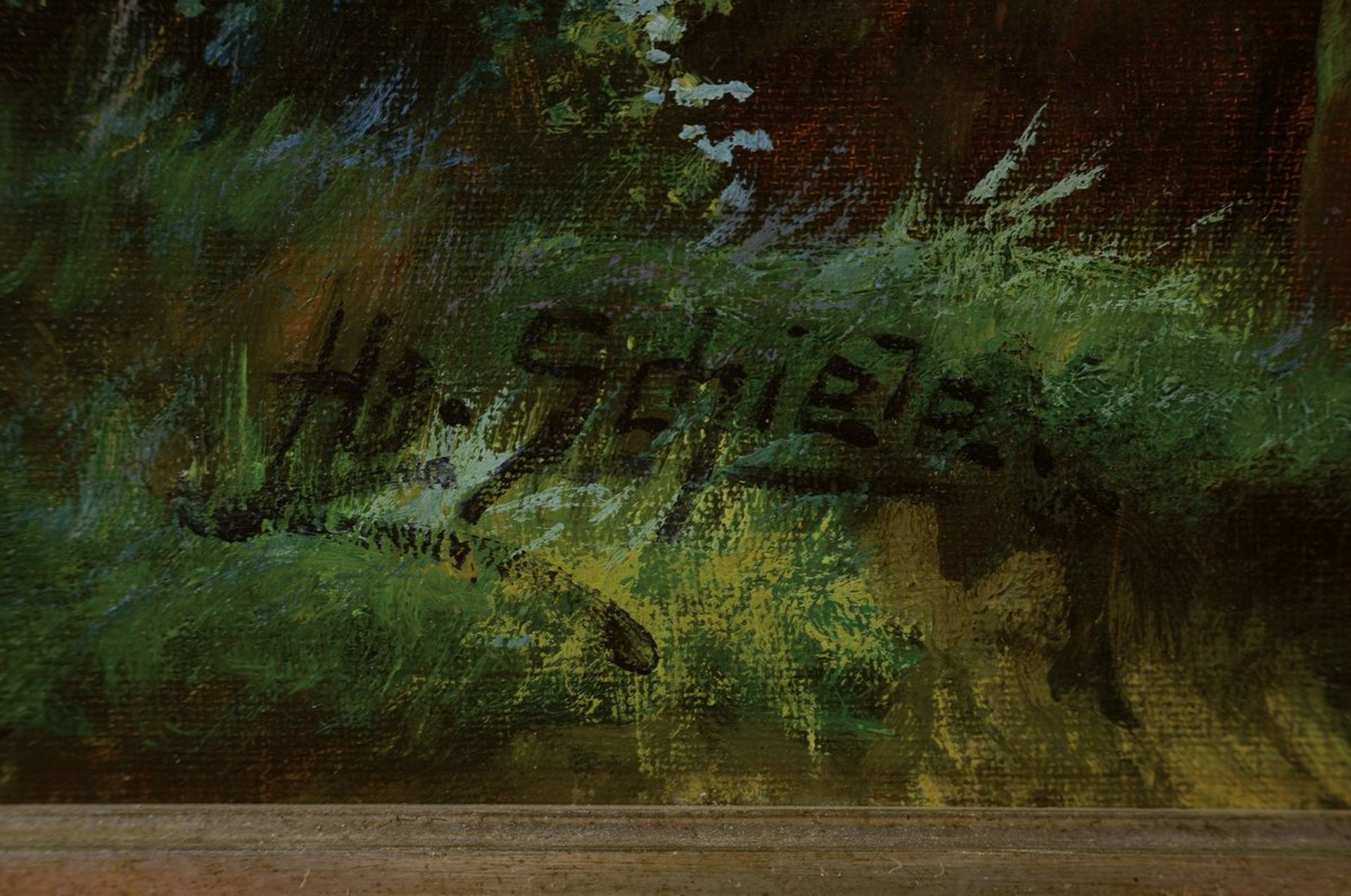 Prof. H.O. Schiele, Künstler um 1900, Dresdener Schule, - Image 2 of 3