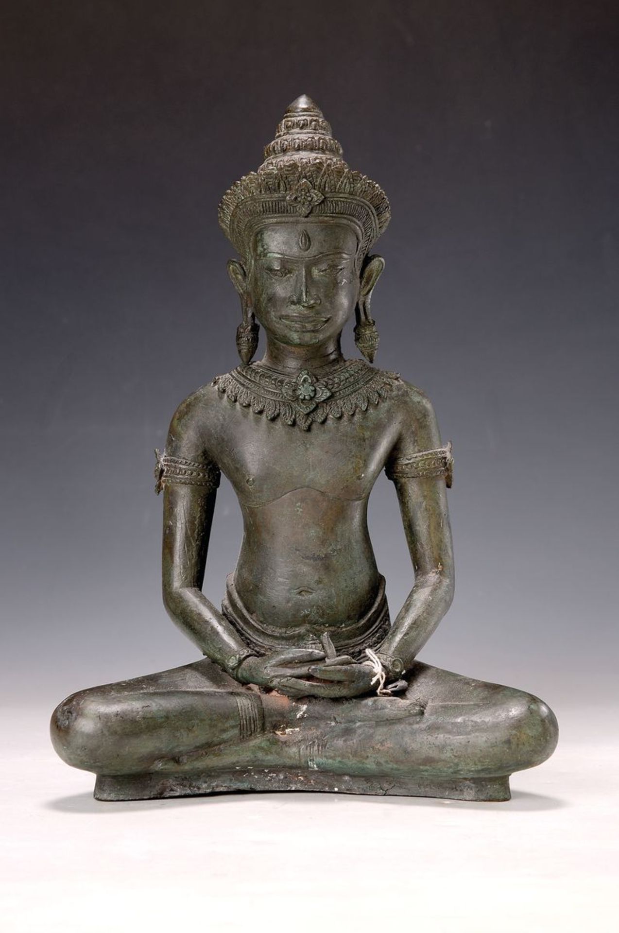 Großer Buddha, Thailand,  Bronze, auf dreifachen - Bild 2 aus 2