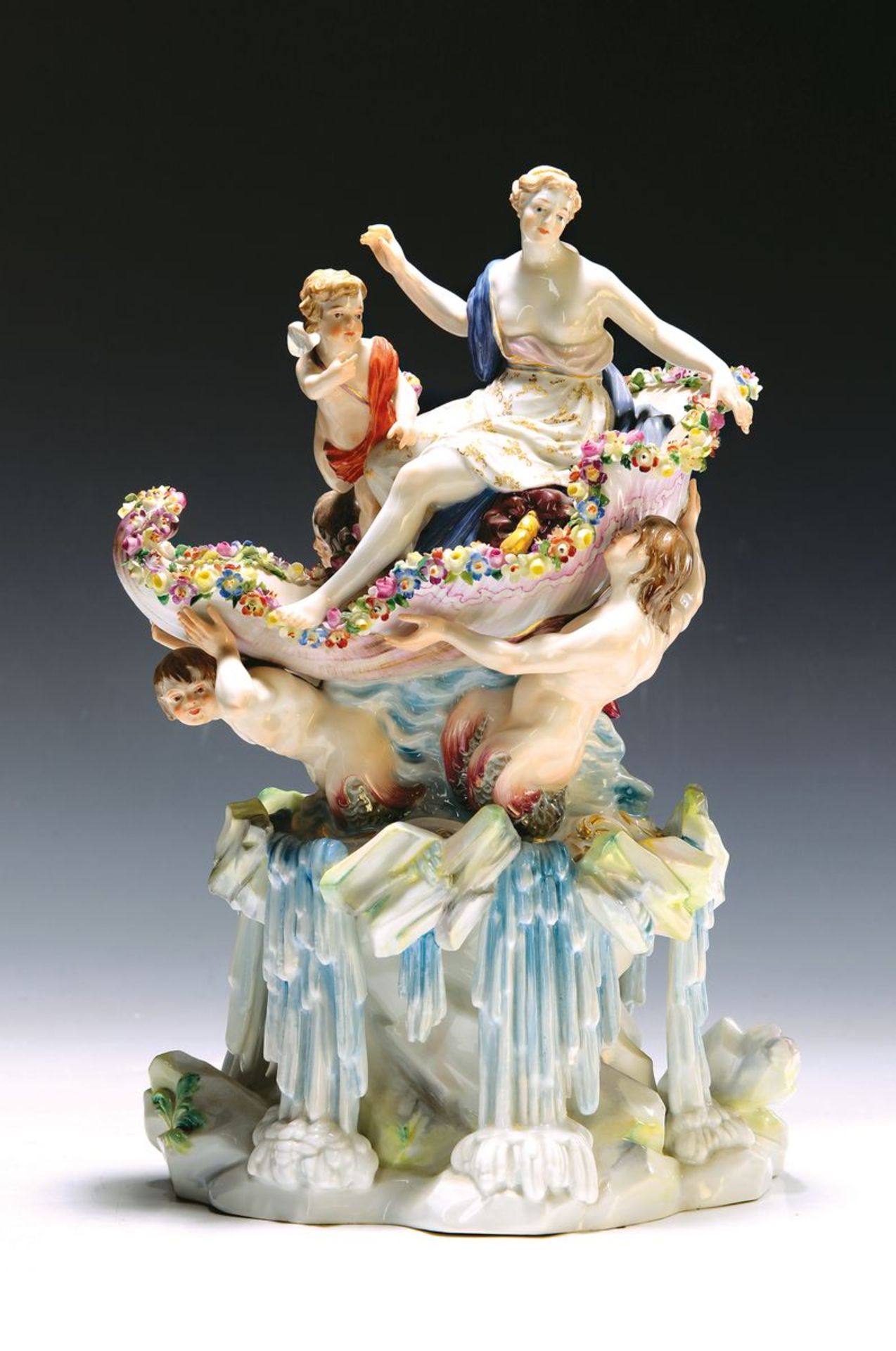 Große Porzellangruppe, Meissen, um 1880/90,  Entwurf J.J.