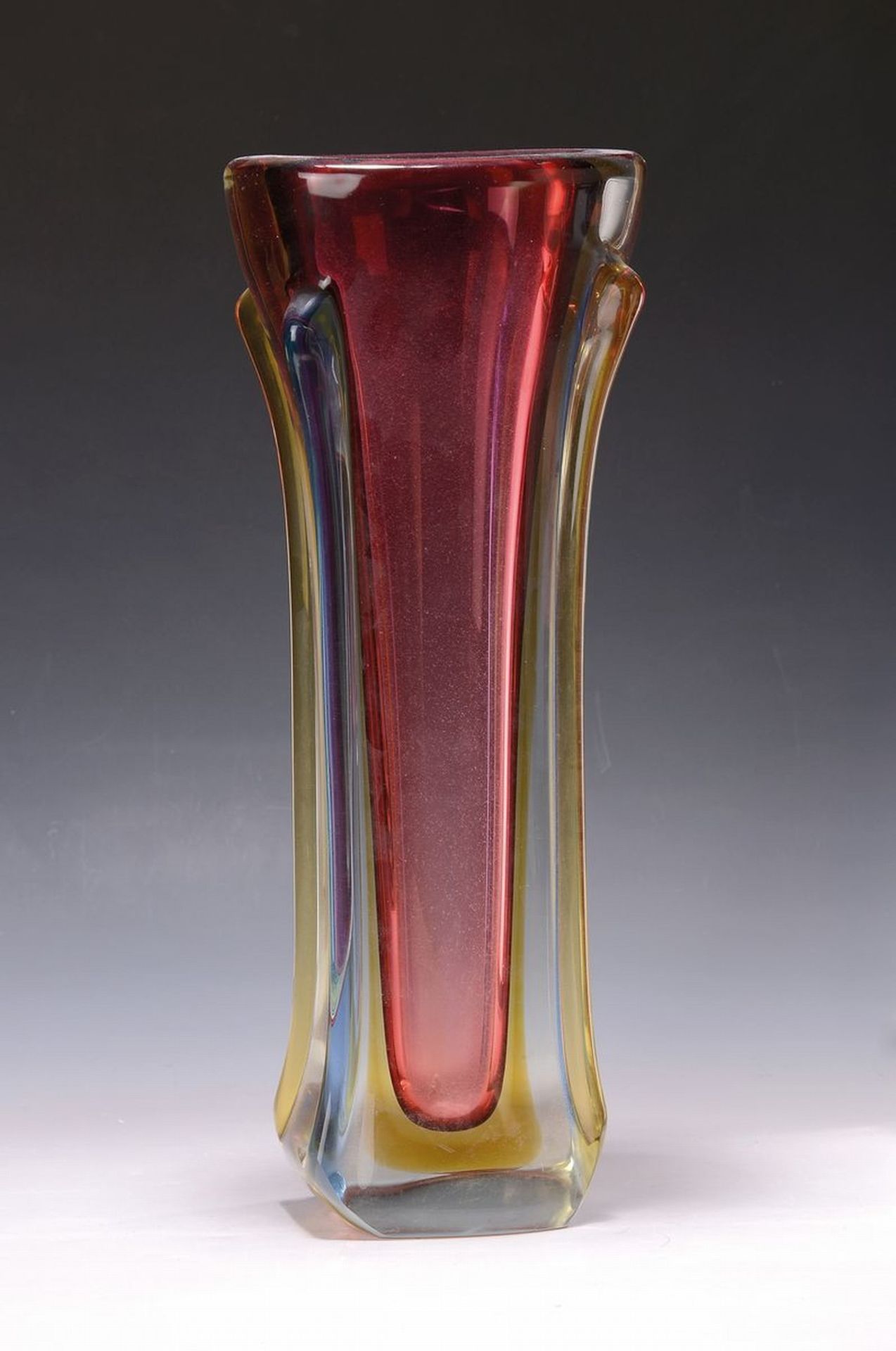 Große Vase, wohl Sommerso, Murano, 20.Jh.,  farbloses