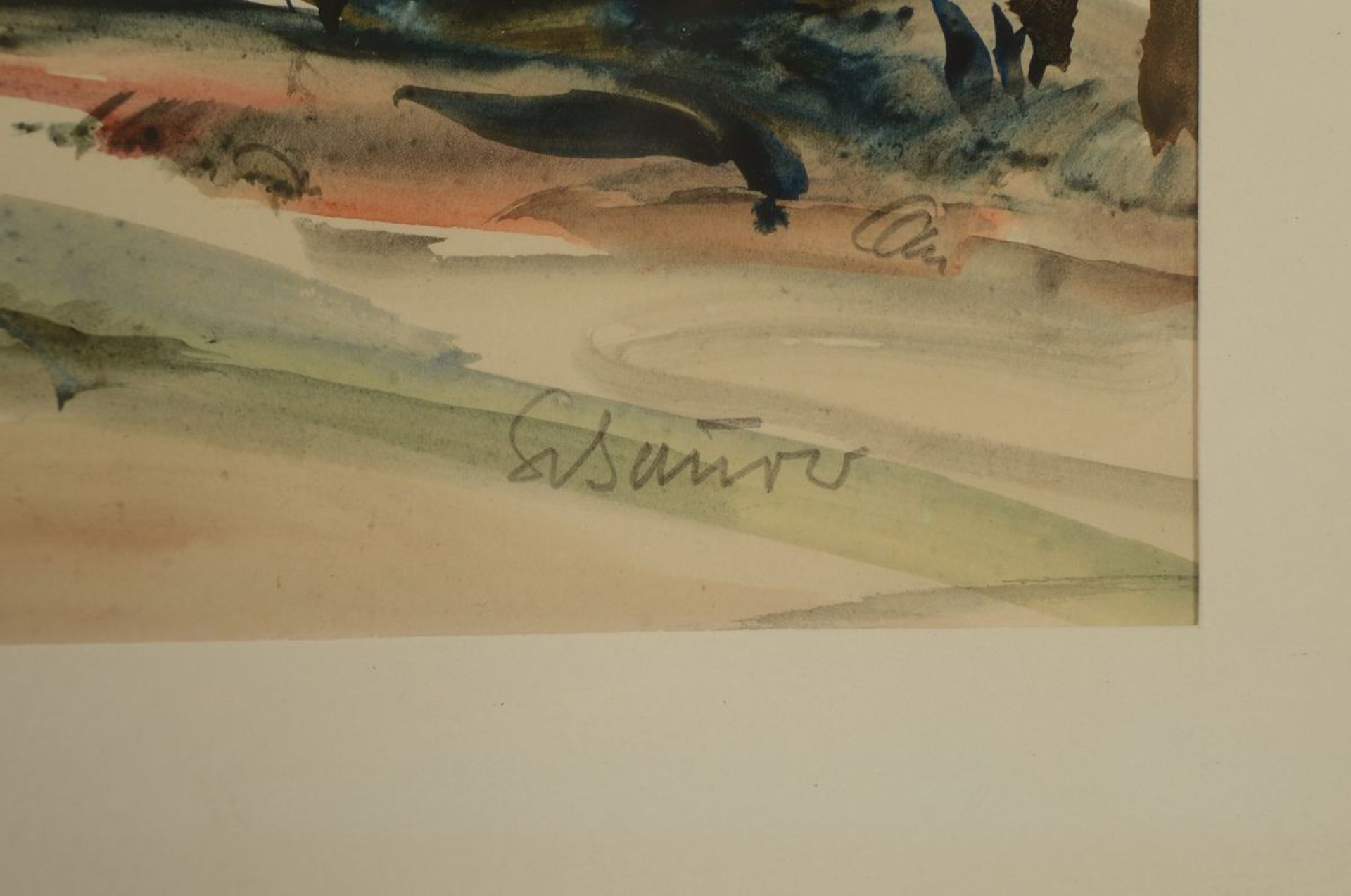 Schäurer, Künstler des 20.Jh.,  Aquarell, - Bild 2 aus 3