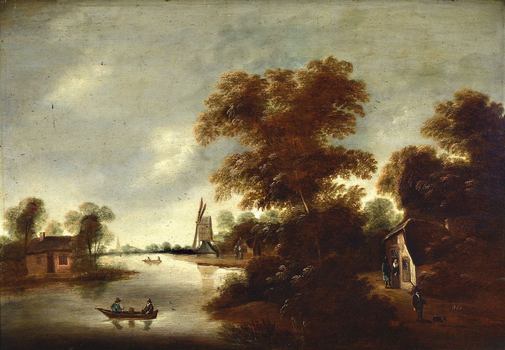 Monogrammist GDL, Niederlande, um 1830-40,  Landschaft mit