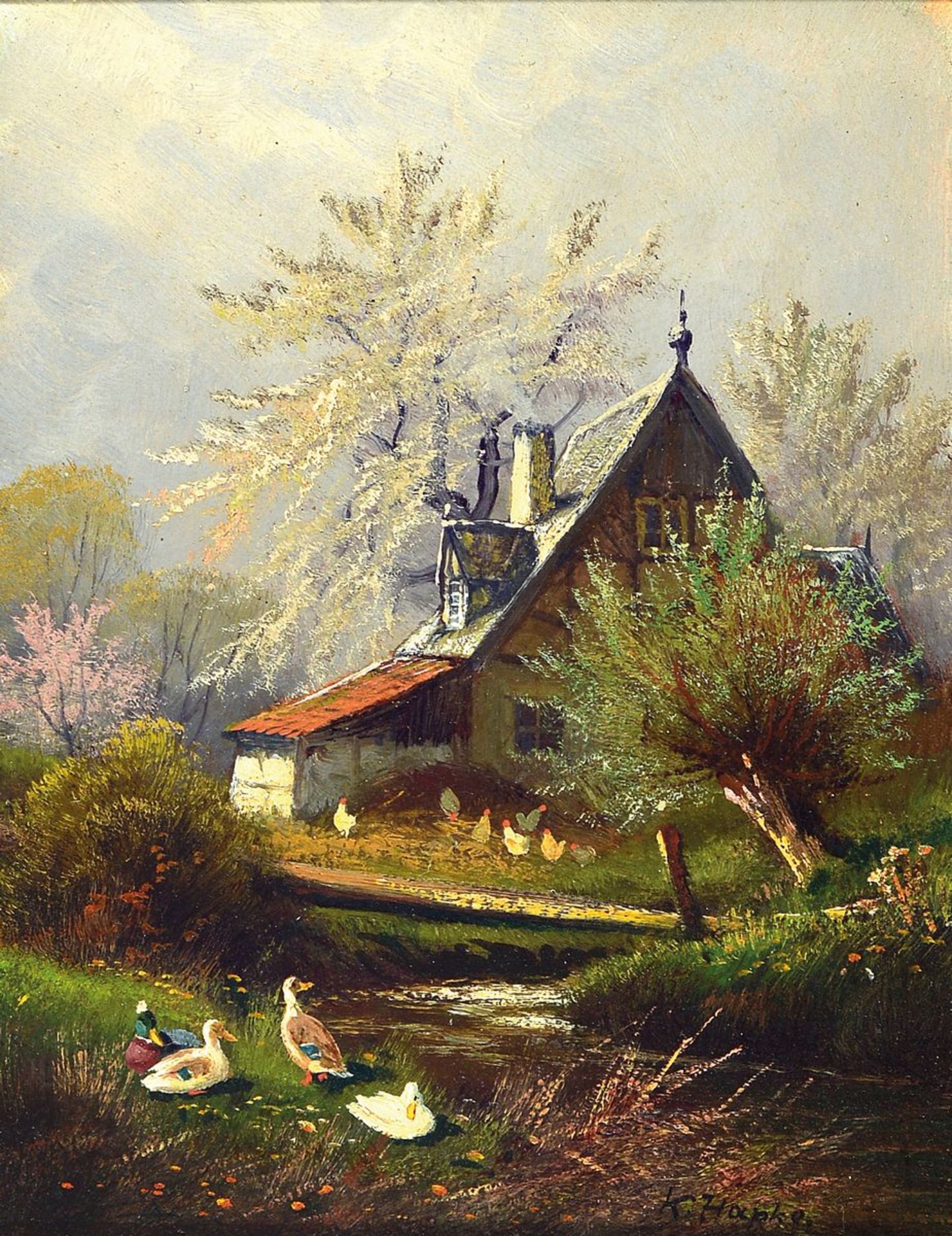 Karl Hapke, 1876 Hersfeld-1955 Hannover,  Bauernhof mit