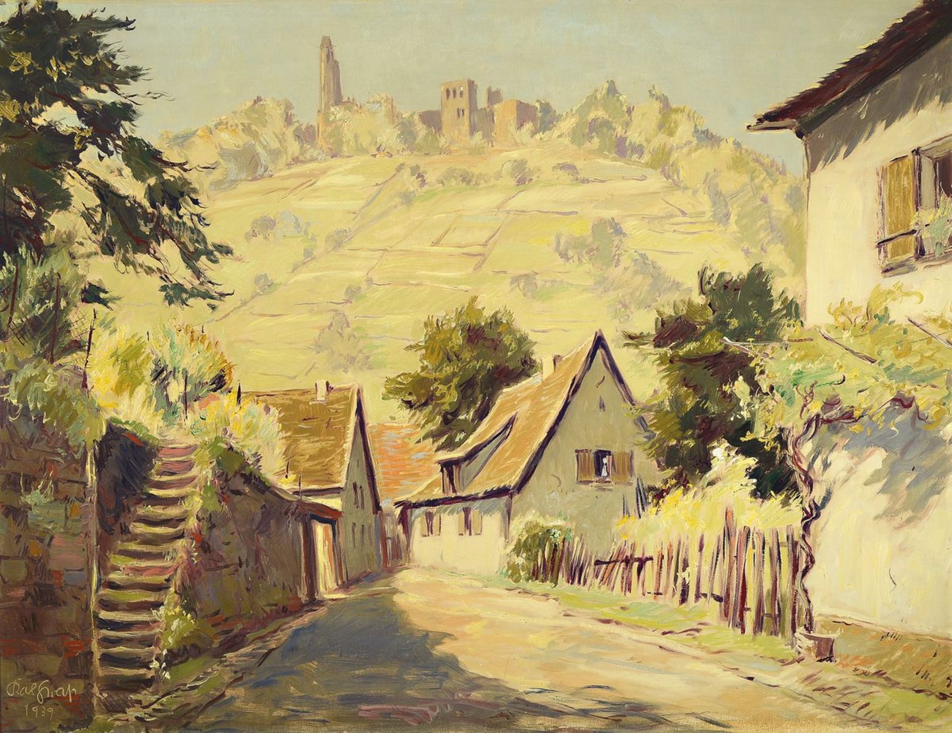 Karl Graf, 1902-1986 Speyer,  Landschaft in der Pfalz mit