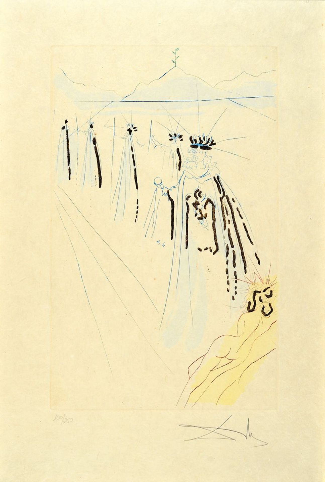 Salvador Dali, 1904-1989,  Des Königs Gefolge, aus der