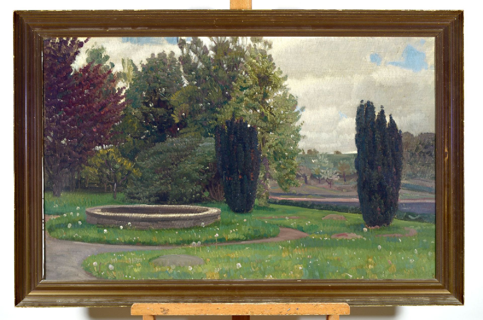 Knut Sinding, 1875-1946 dänisch,  Parklandschaft mit