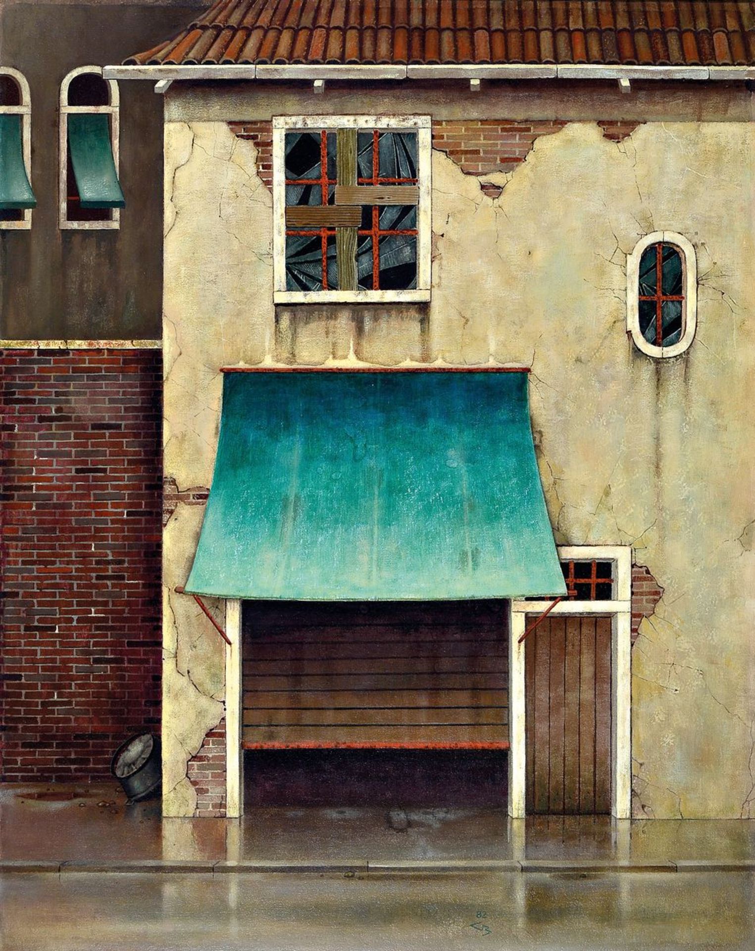 Günther Blau, 1922 Elberfeld - 2007 Marburg, Stadtansicht,