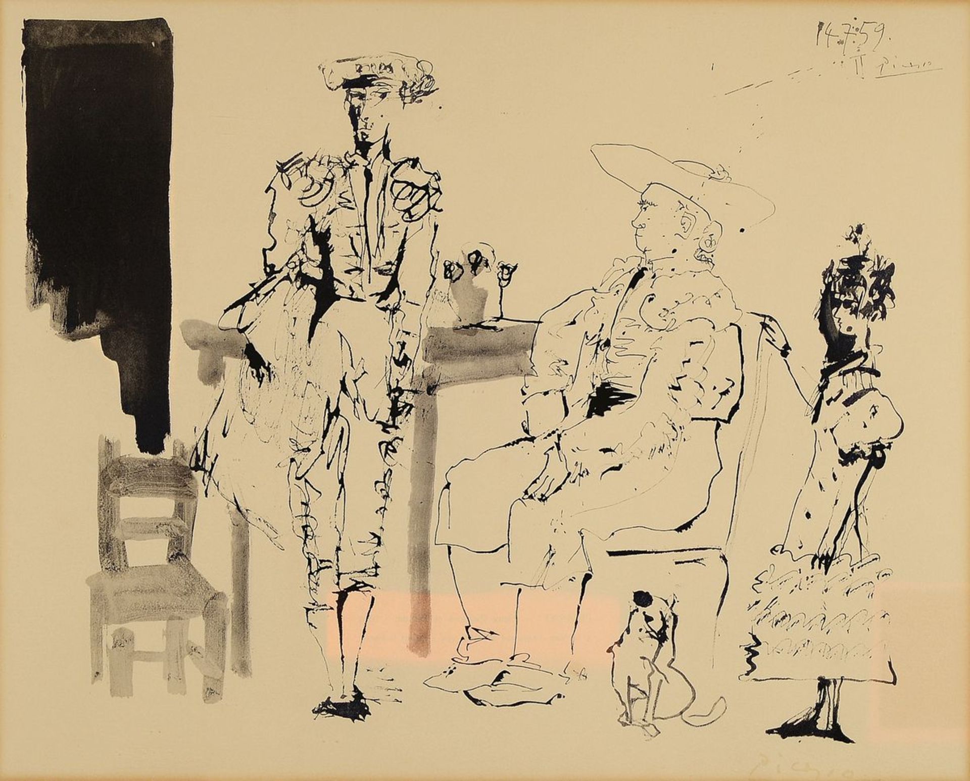 Pablo Picasso (nach), 1881 Malaga - 1973 Mougins,  'Deux