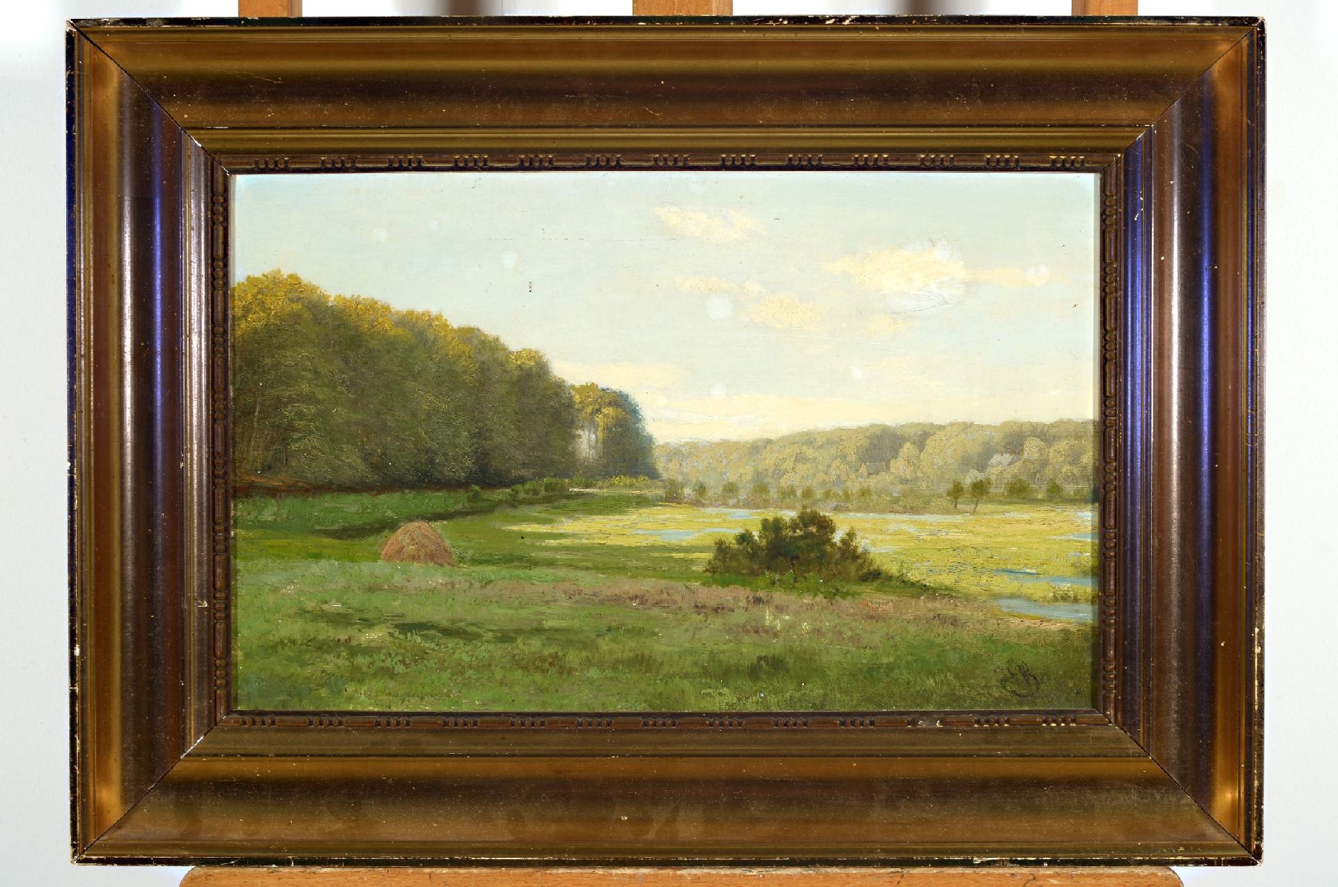 Johannes Boesen, 1847-1916,  Weite Landschaft mit Wiese