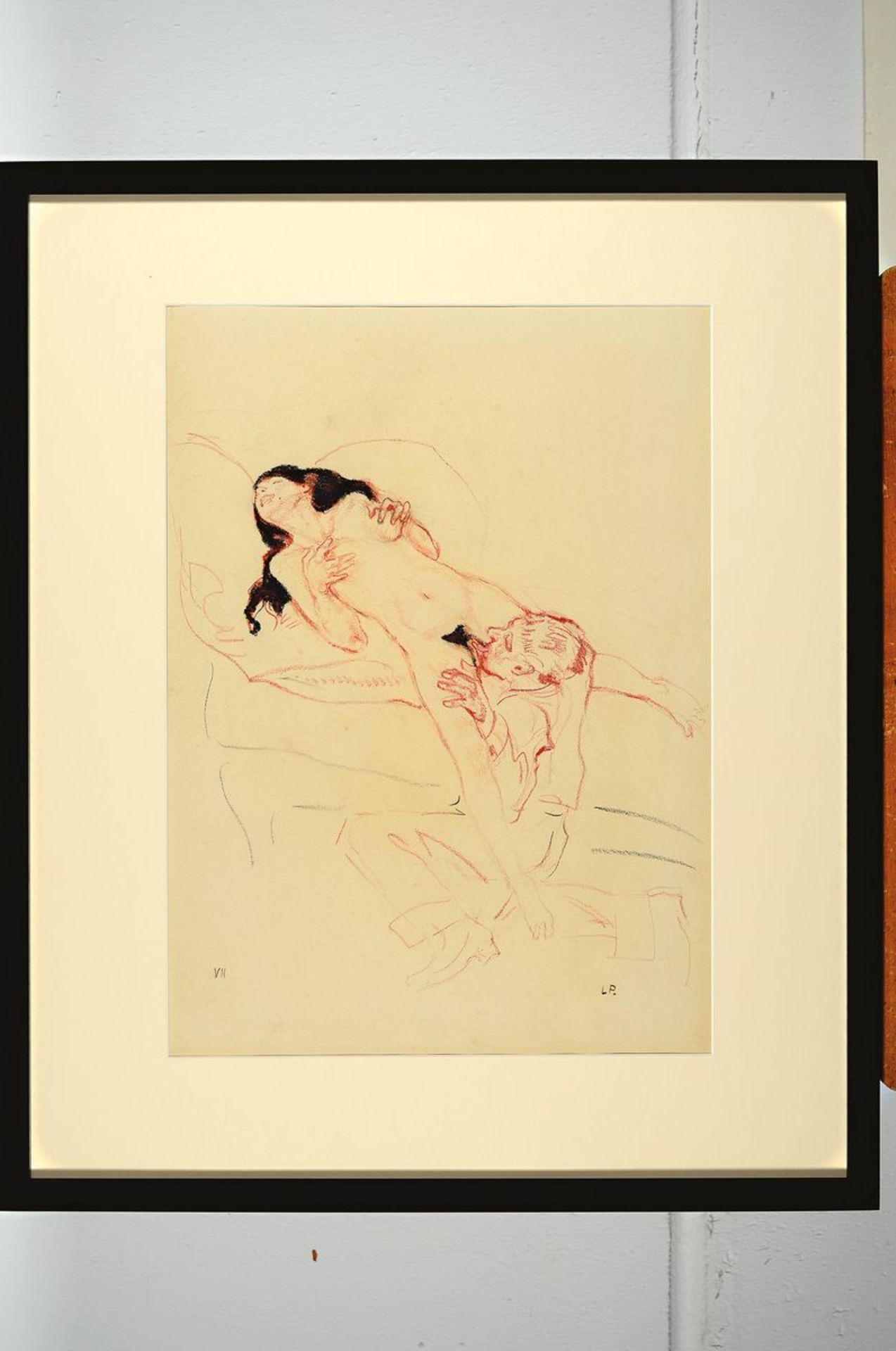 Leo Putz, 1869 - 1940,  erotische Darstellung, - Bild 2 aus 2