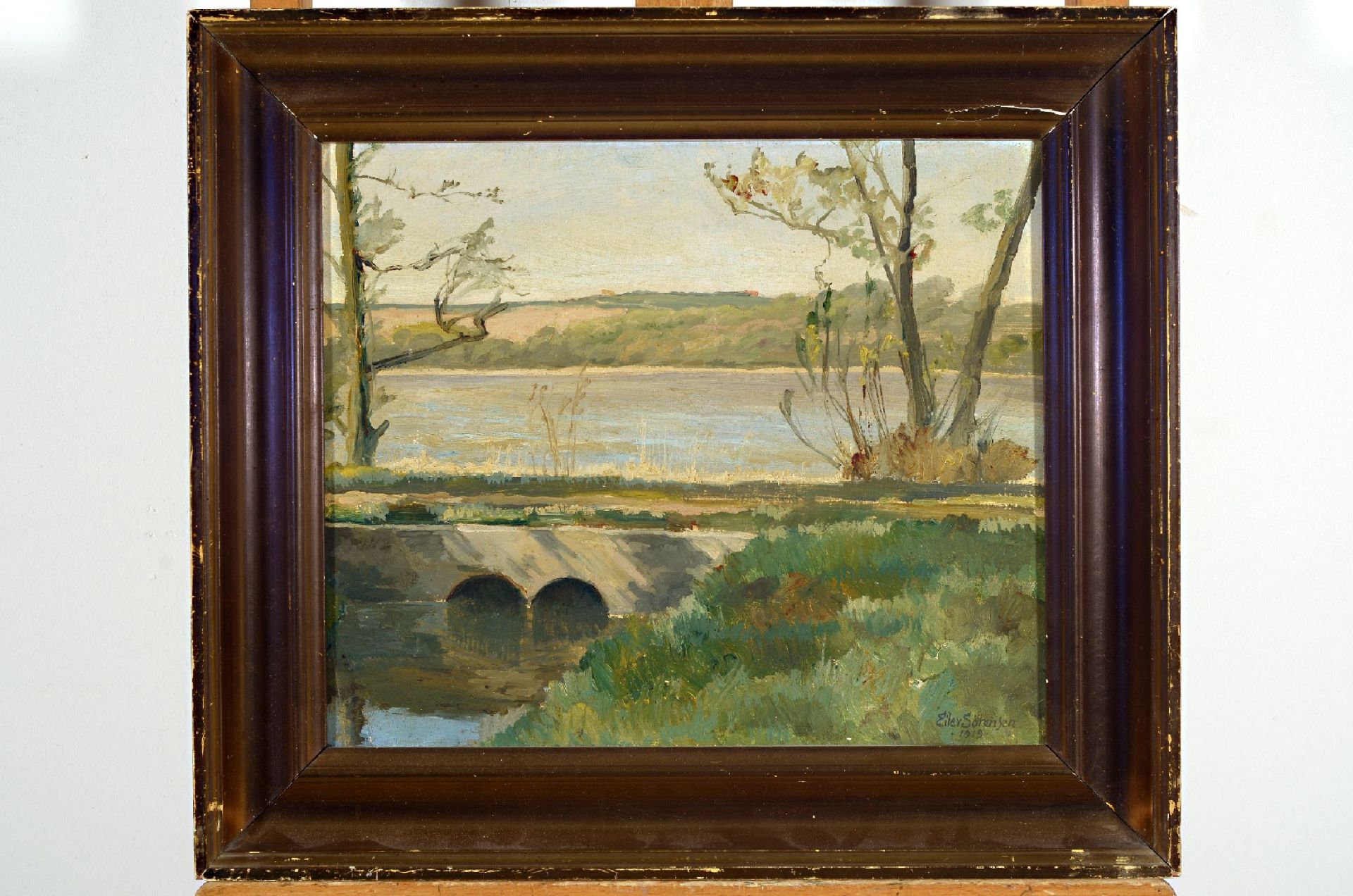 Eiler Sörensen, 1869 Benlöse-1963,  Landschaft am See,