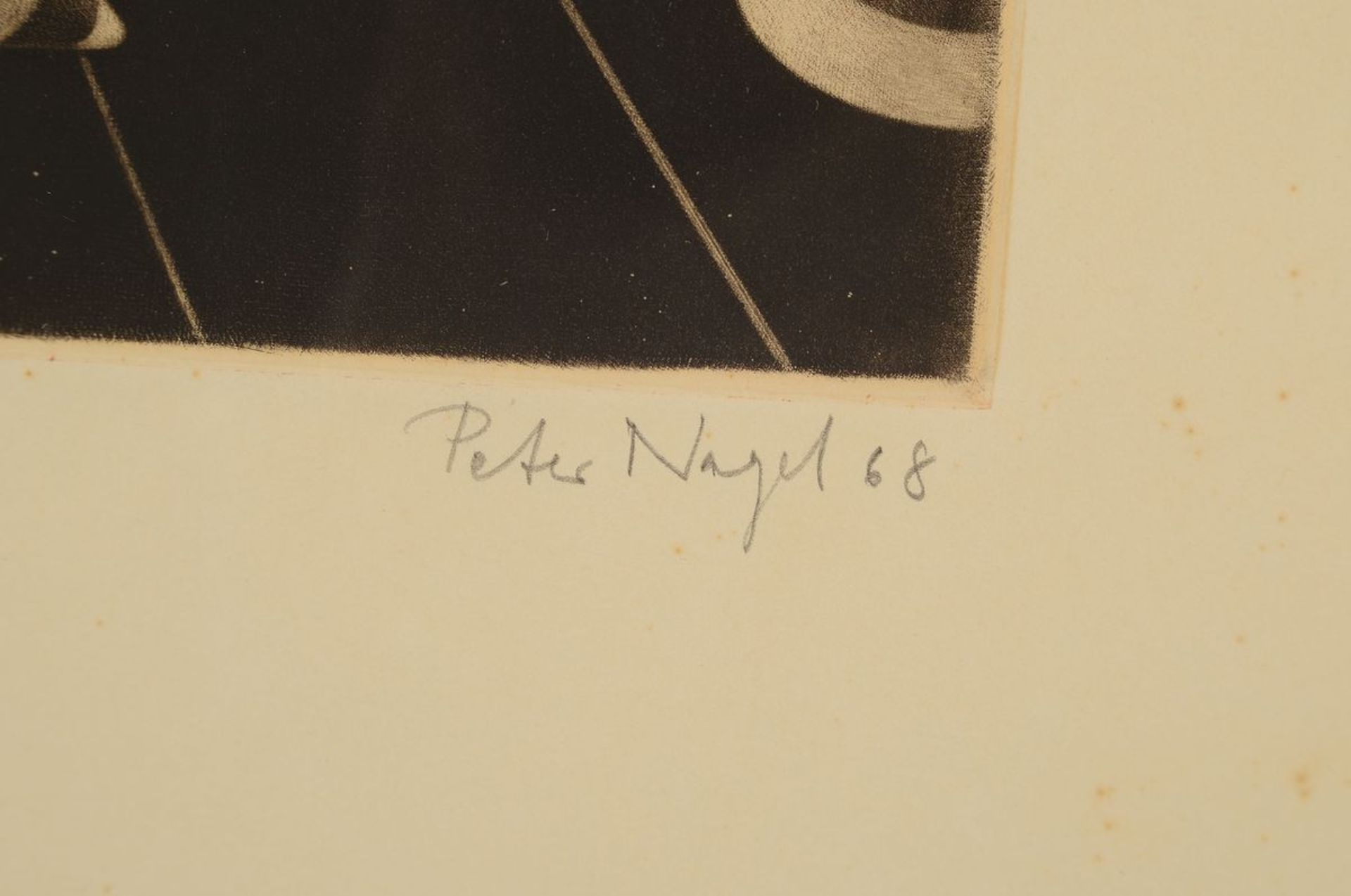 Peter Nagel, geb. 1941 Kiel,  Ohne Titel, Mezzotinto von - Bild 2 aus 4