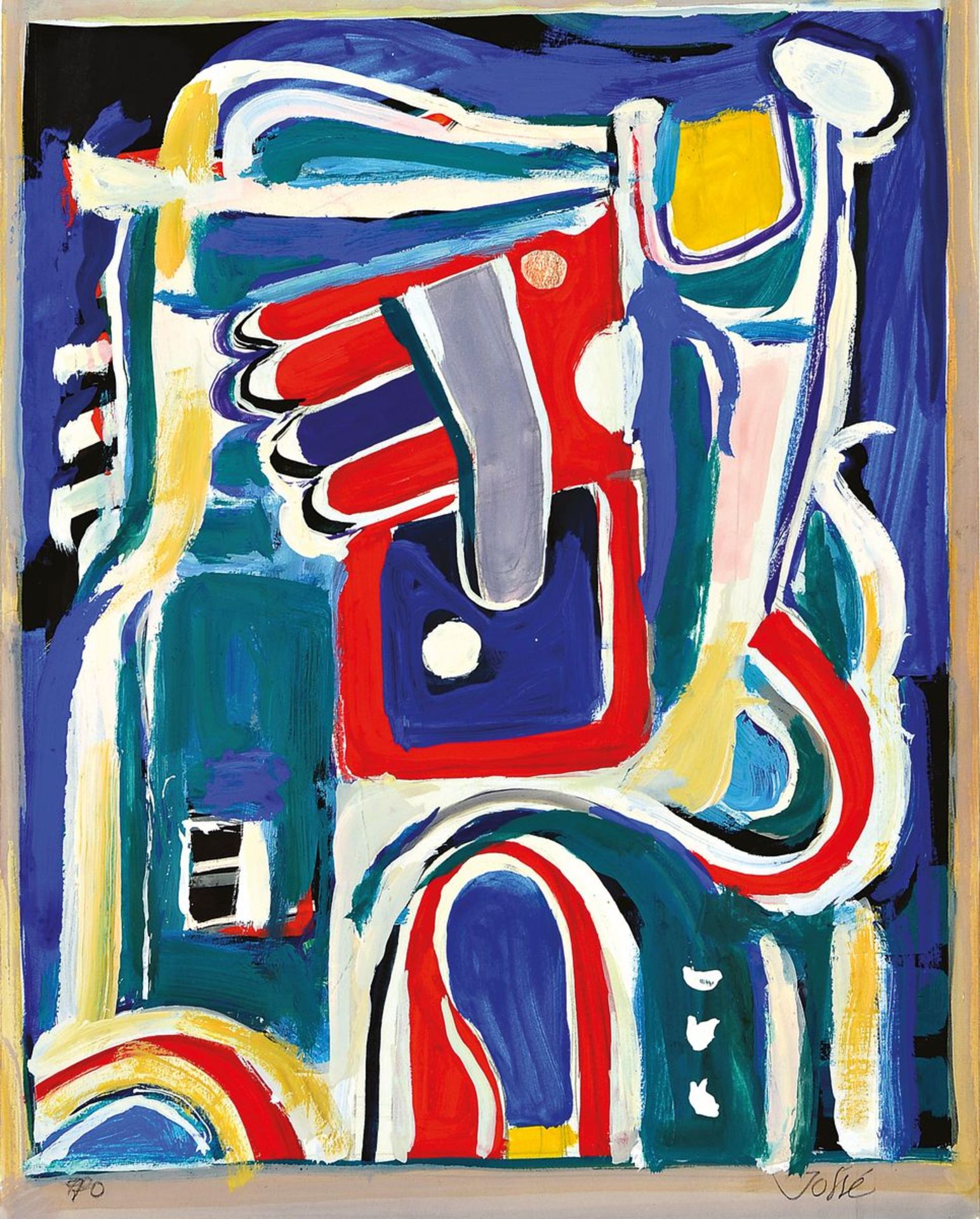 Friedrich Jossé, 1897 Wolfstein-1994 Speyer, Gouache auf