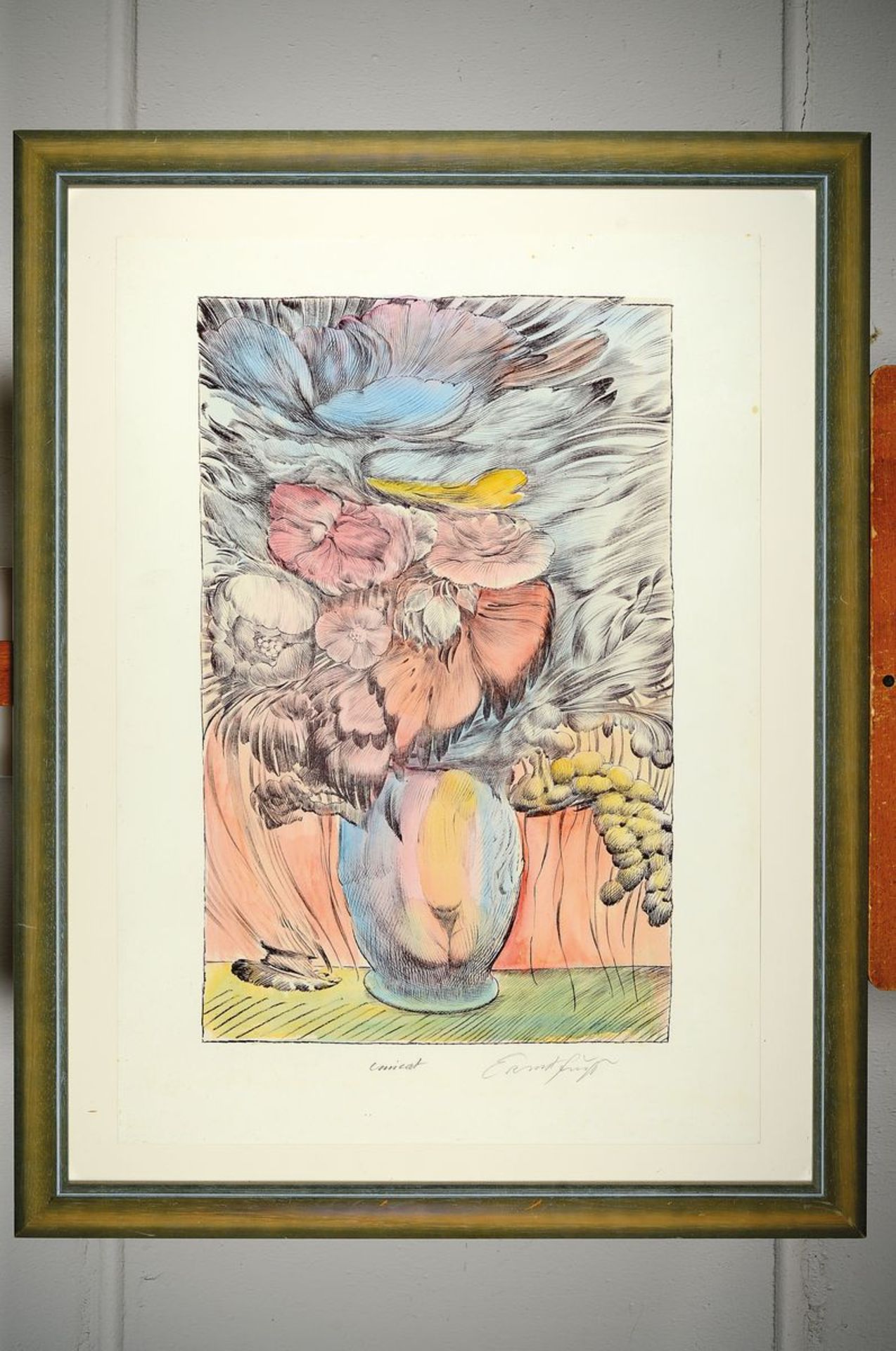 Ernst Fuchs, 1930-2015,  Blumenstillleben, Lithographie - Bild 3 aus 3