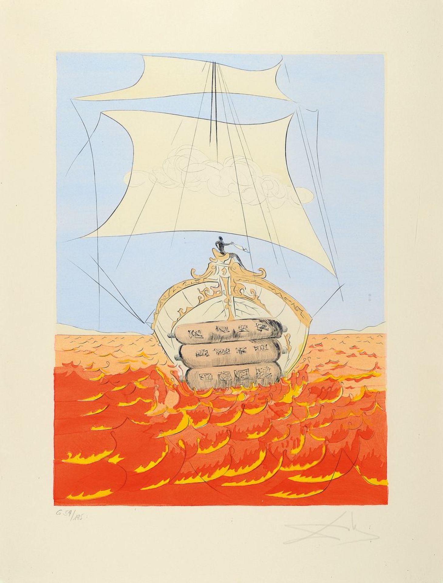 Salvador Dali, 1904-1989,  Naphtali, Kaltnadelradierung