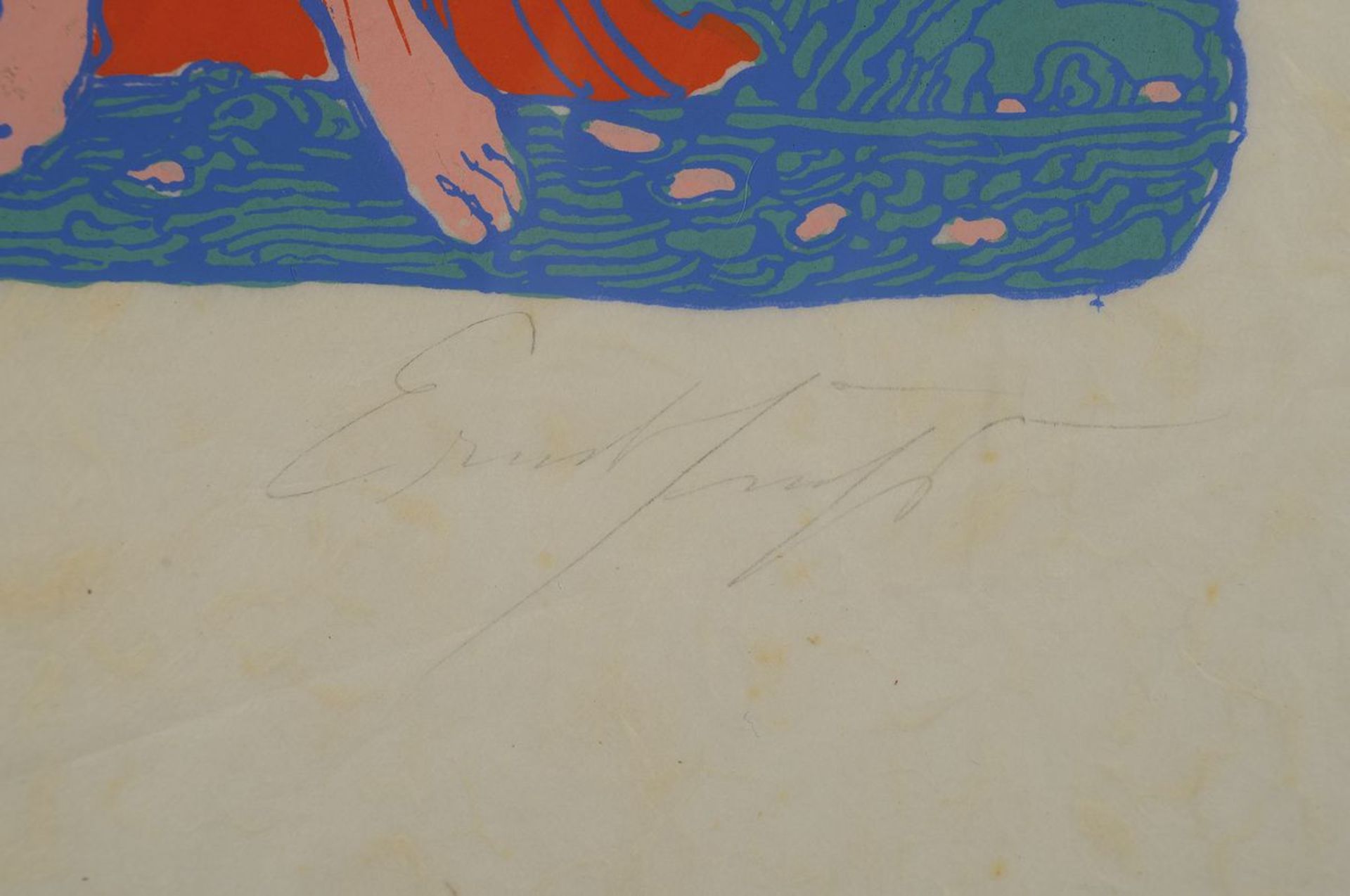 Ernst Fuchs, 1930-2015, Phantastischer Akt, Farbsiebdruck - Image 3 of 4