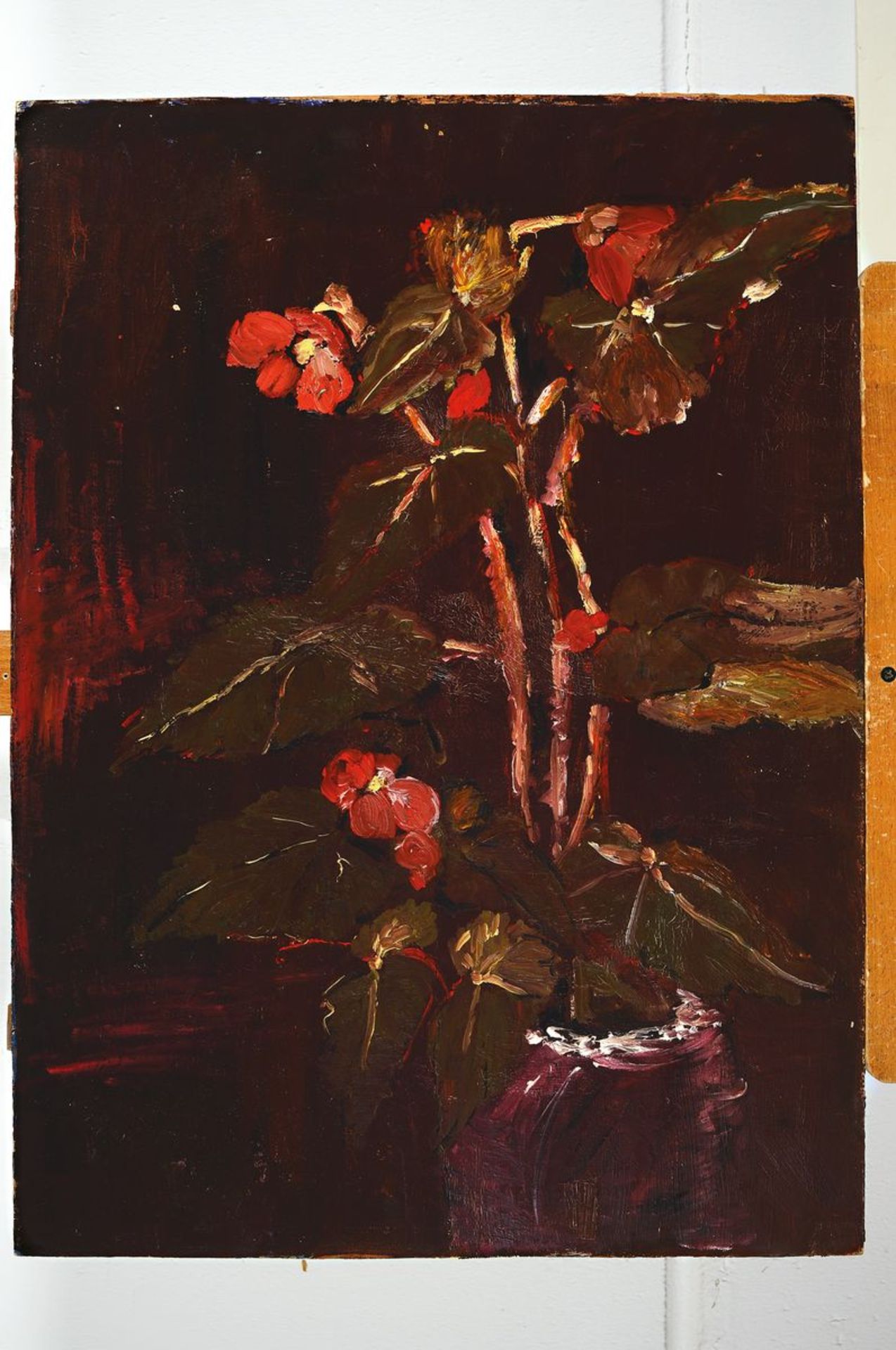 Heide Fahlbusch, 1939 - 2019,  'Blumenmotiv',Topfpflanze, - Bild 2 aus 2